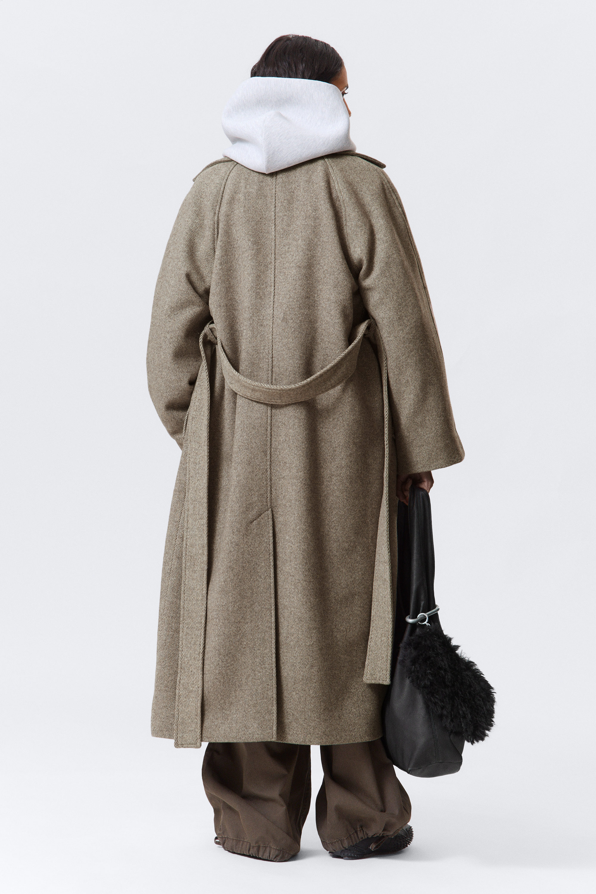 KIA OVERSIZED WOOL-BLEND DOUBLE-BREASTED COAT - XNAUWBI