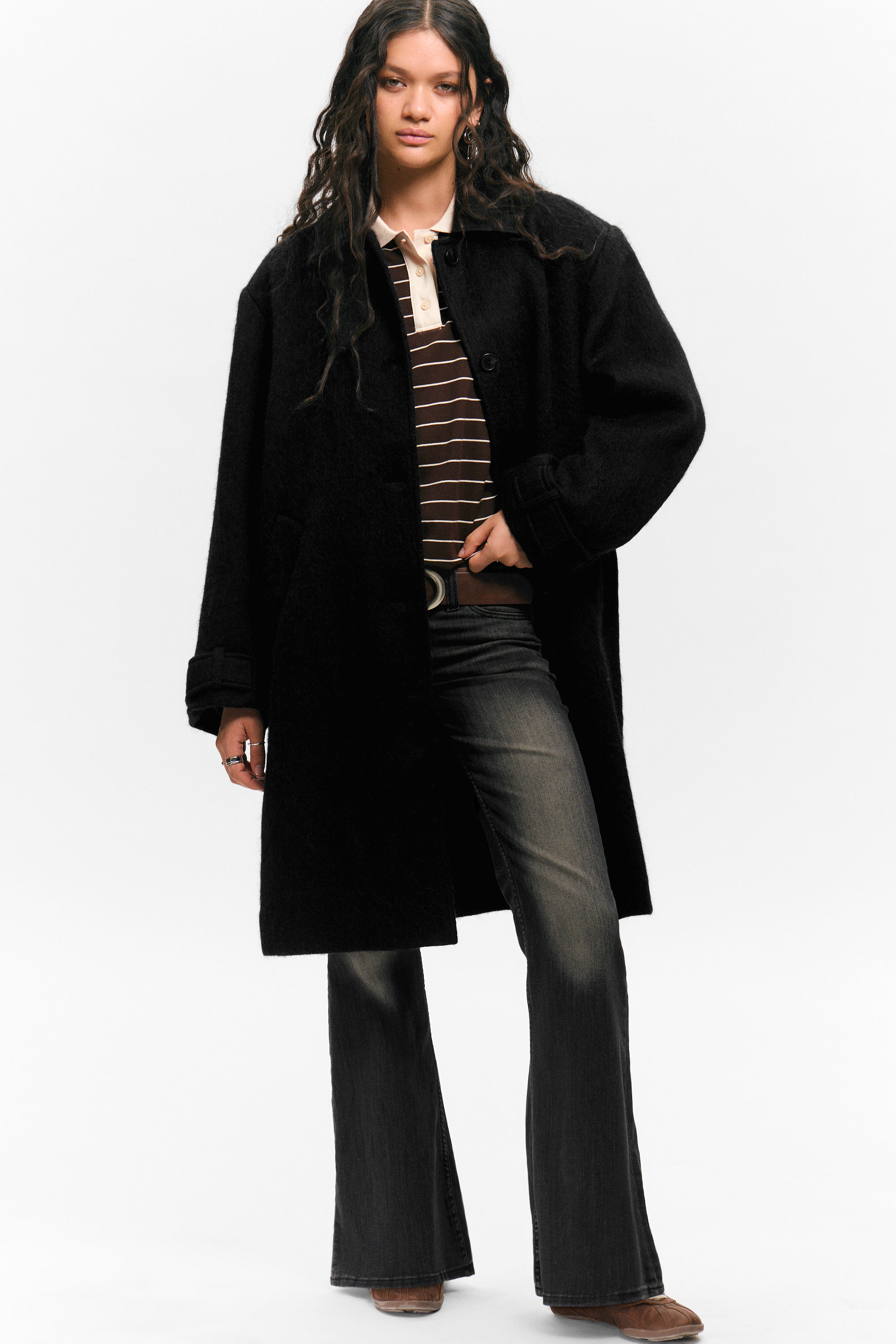 KNEE-LENGTH SINGLE-BREASTED COAT - XNAUWBI