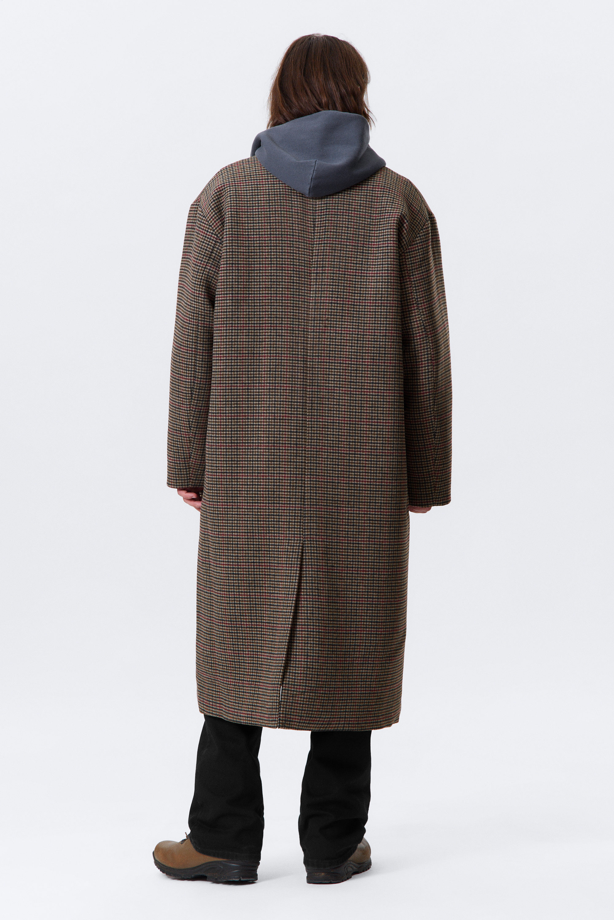 OVERSIZED SINGLE-BREASTED WOOL BLEND COAT - XNAUWBI