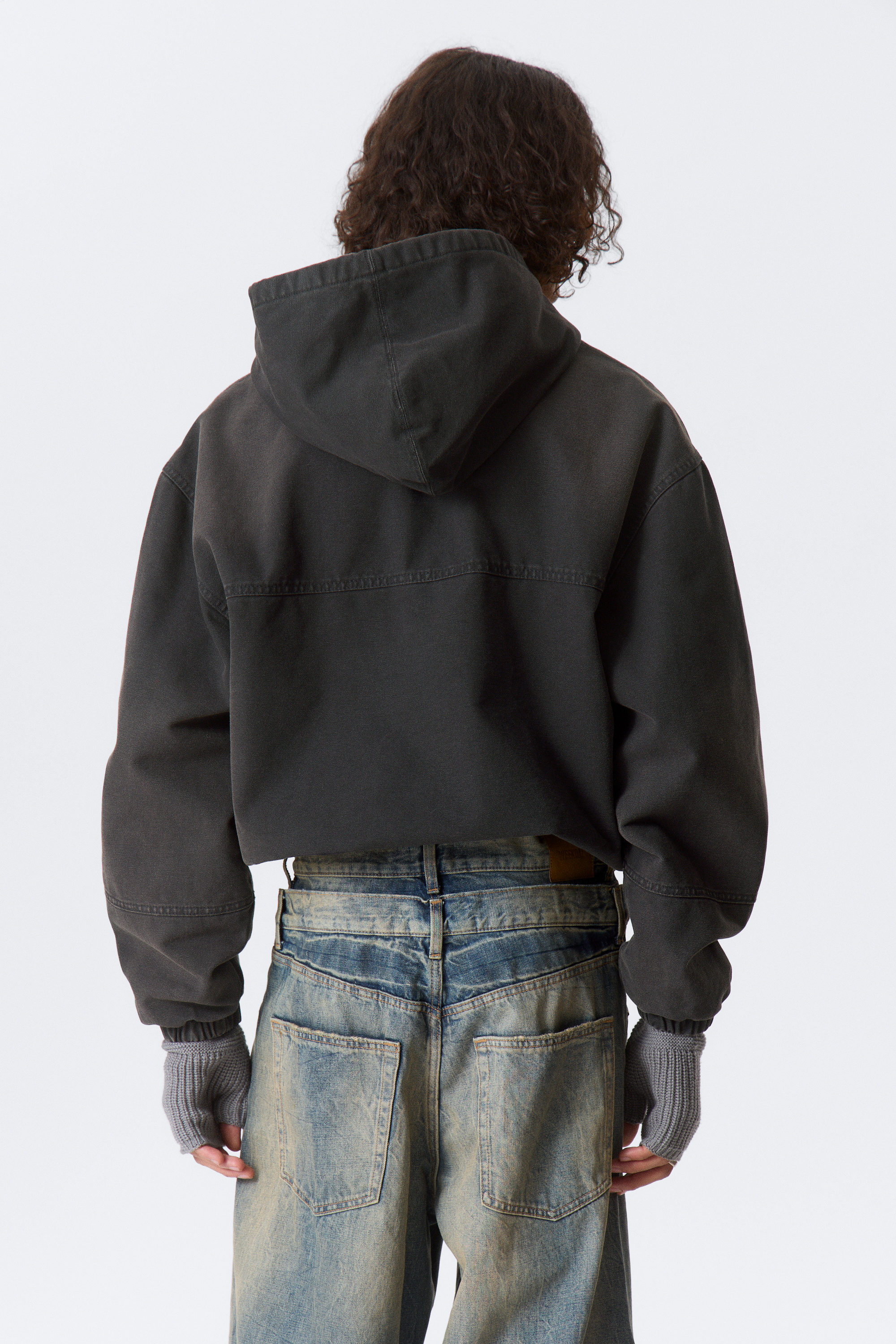 RELAXED HOODED BOMBER JACKET - XNAUWBI