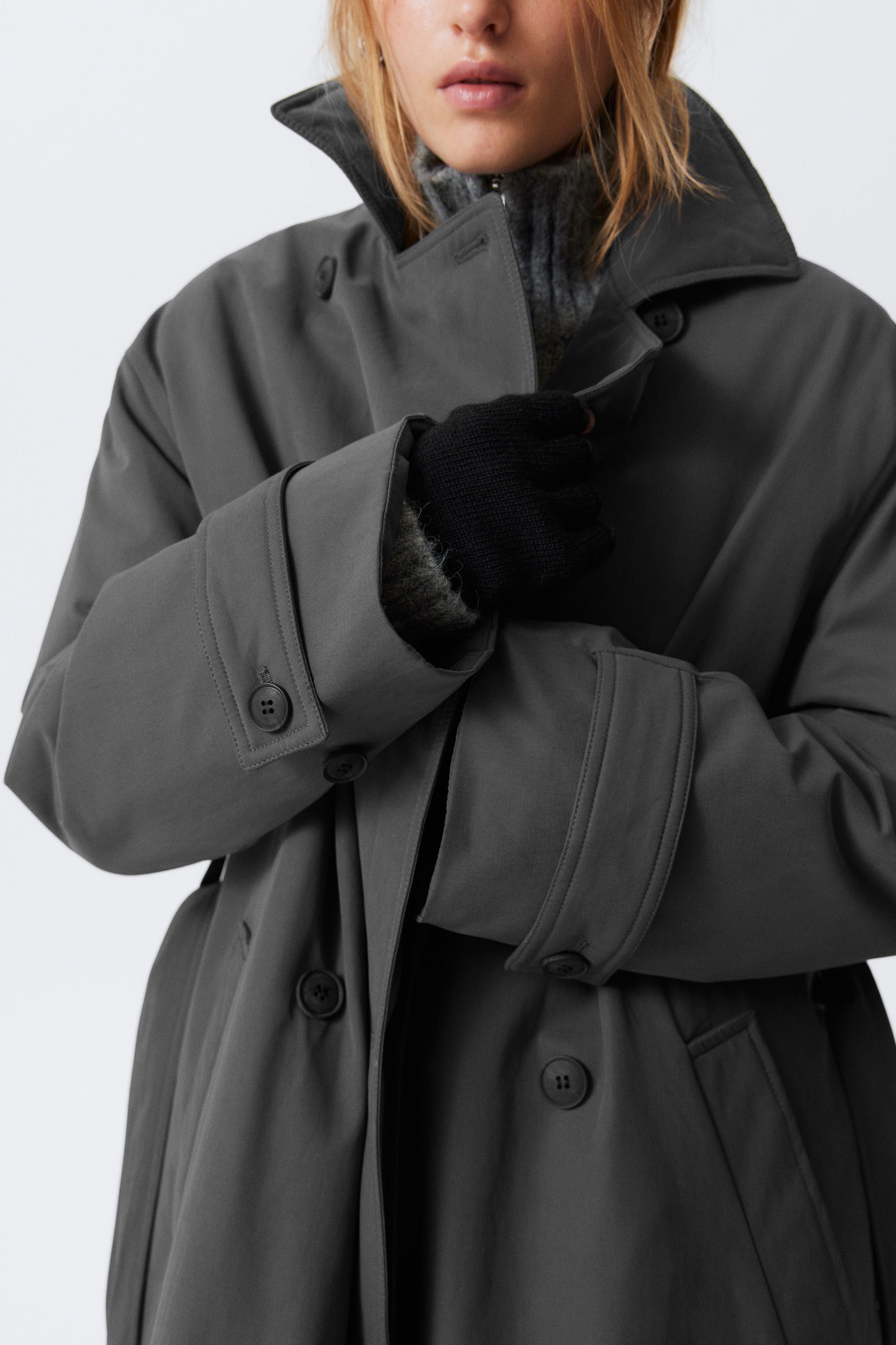 OVERSIZED PADDED TRENCH COAT - XNAUWBI