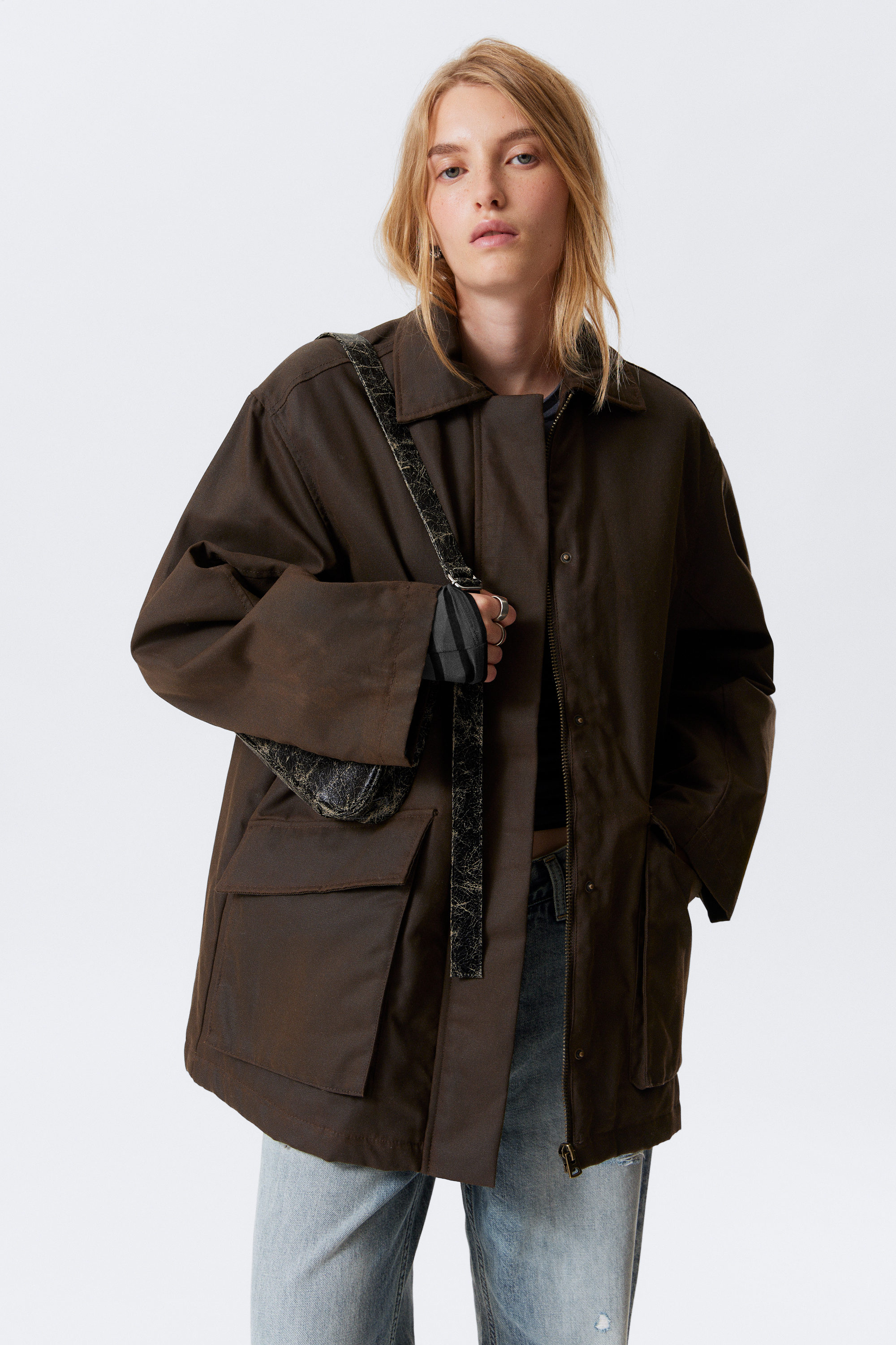 WAXED COTTON UTILITY JACKET - XNAUWBI