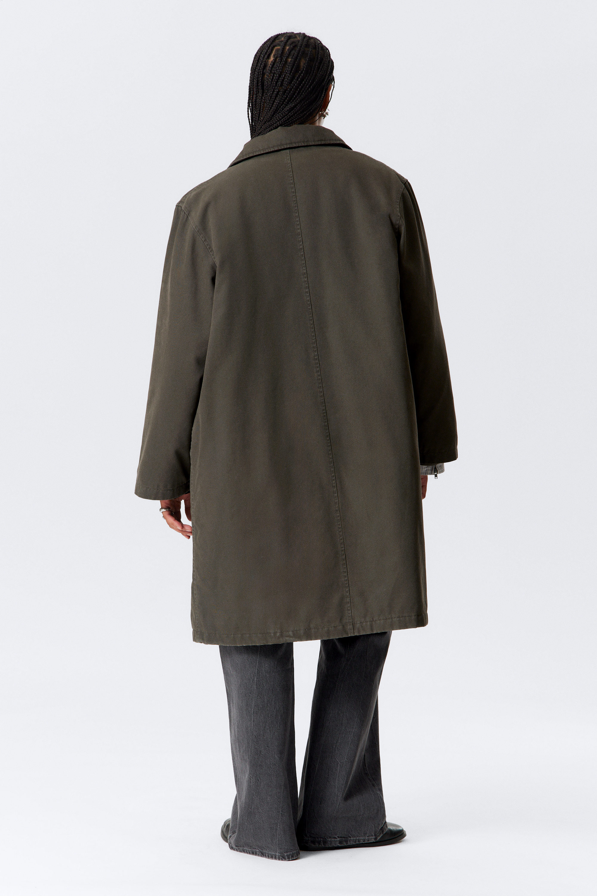 LOOSE FIT CANVAS CAR COAT - XNAUWBI