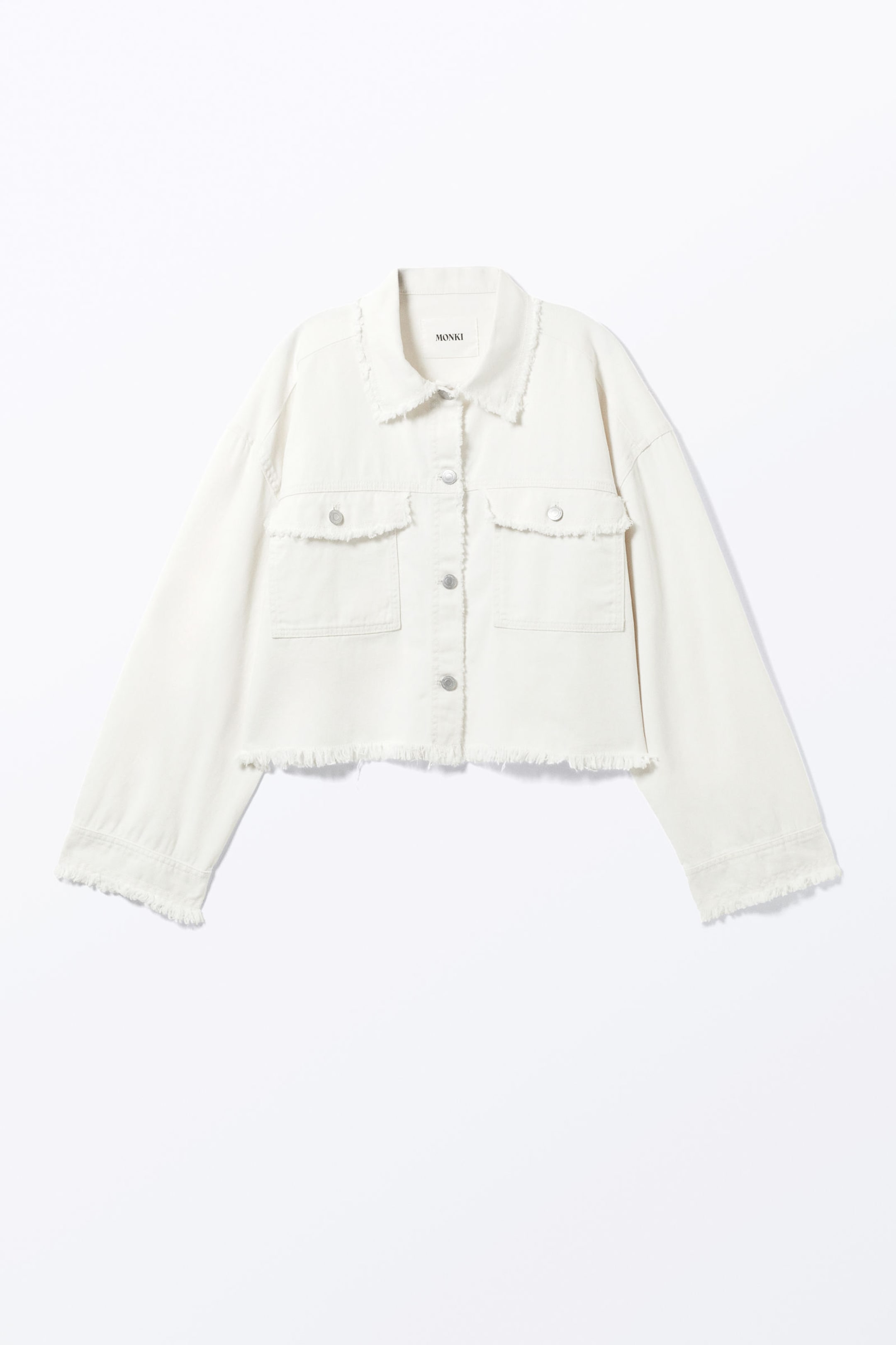CROPPED BOXY TWILL JACKET - XNAUWBI