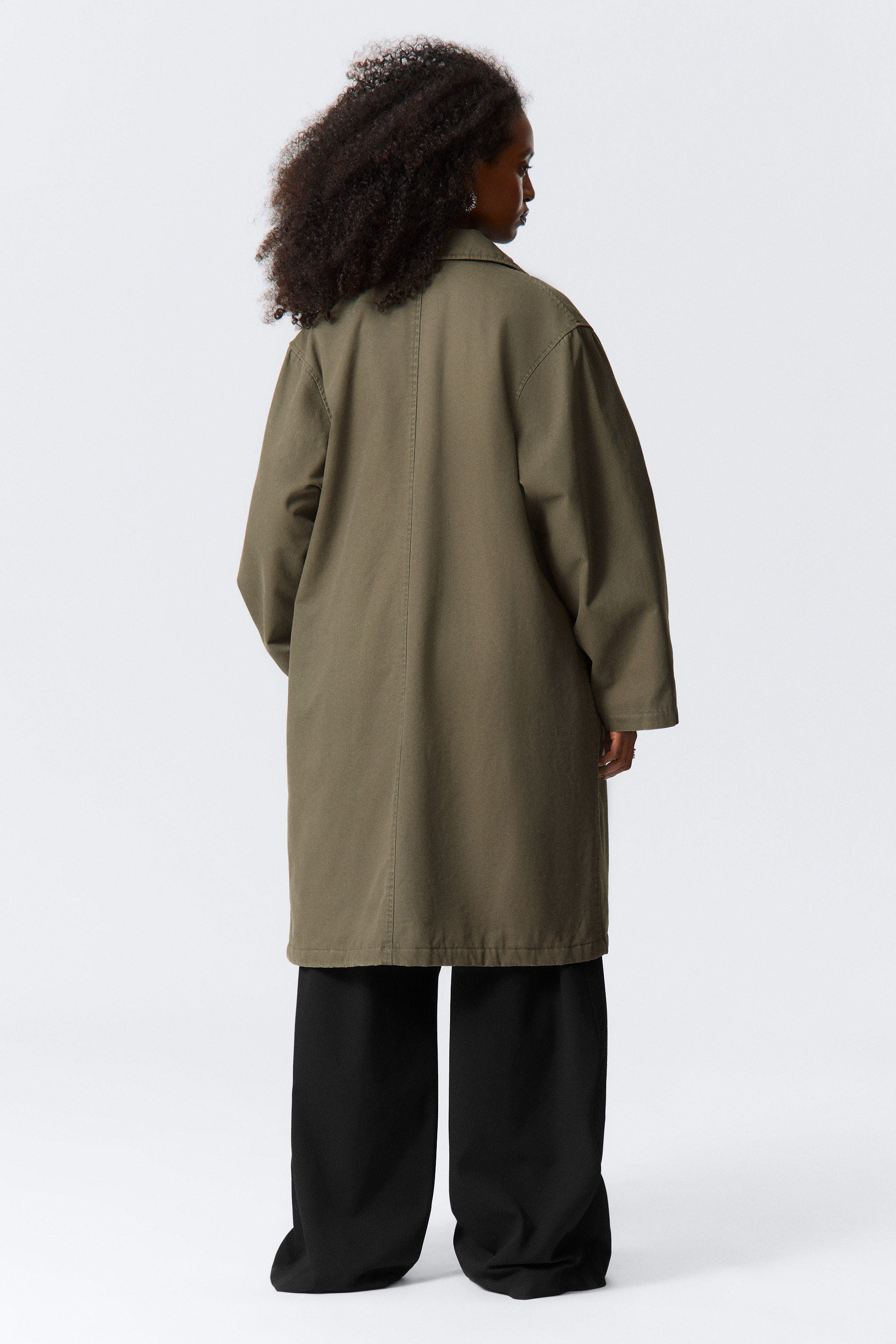 LOOSE FIT CANVAS CAR COAT - XNAUWBI