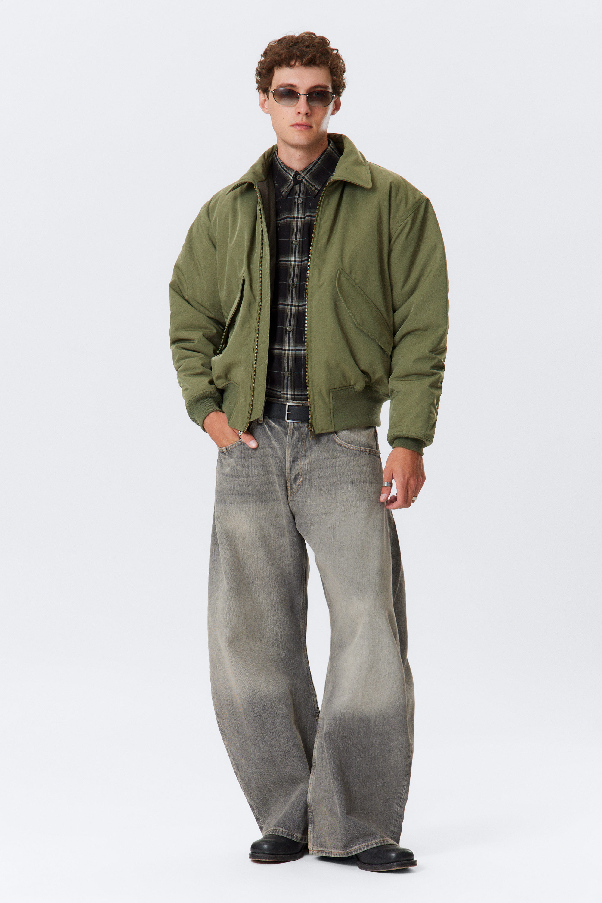 PADDED TWILL BOMBER JACKET - XNAUWBI