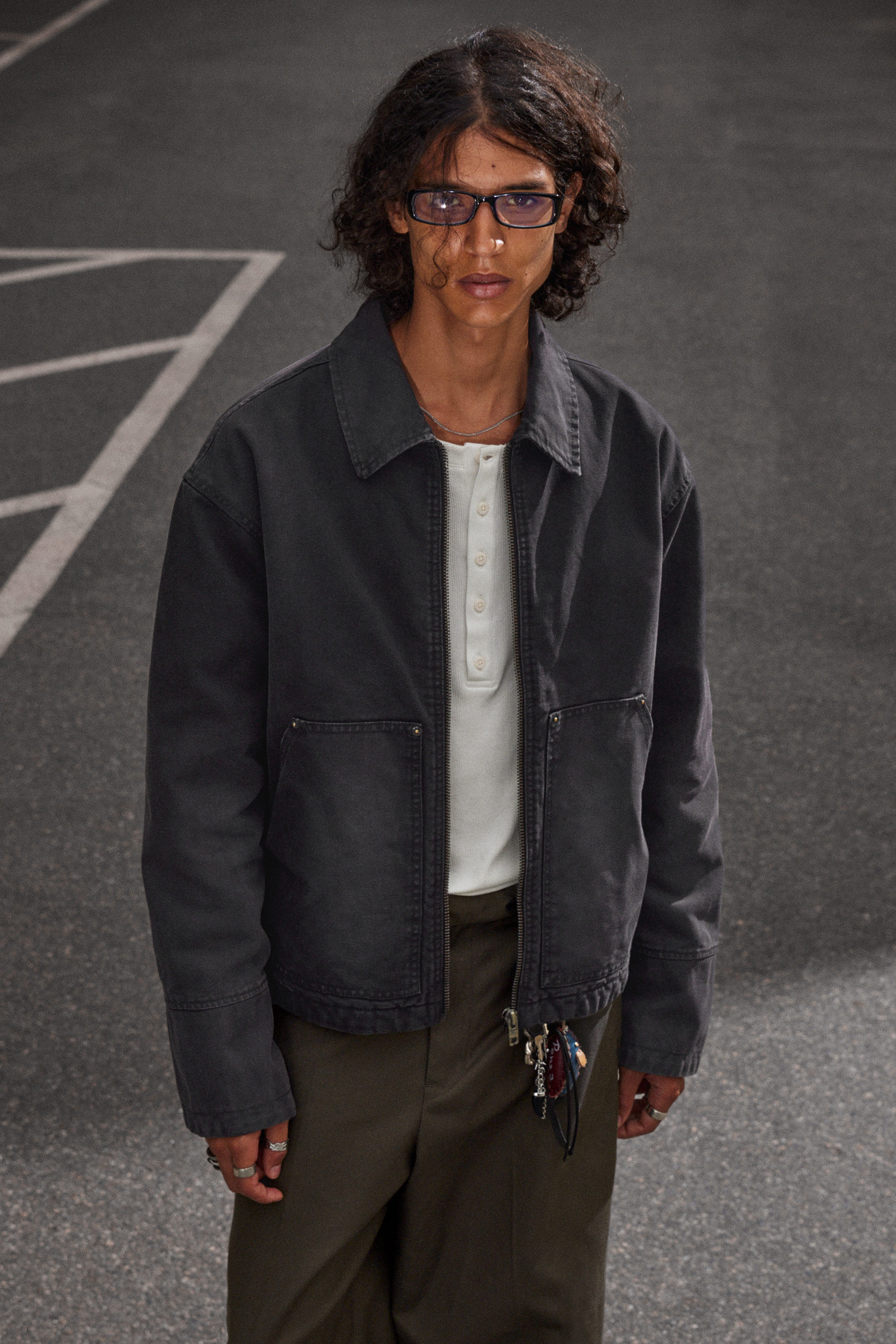RELAXED WASHED UTILITY JACKET - XNAUWBI