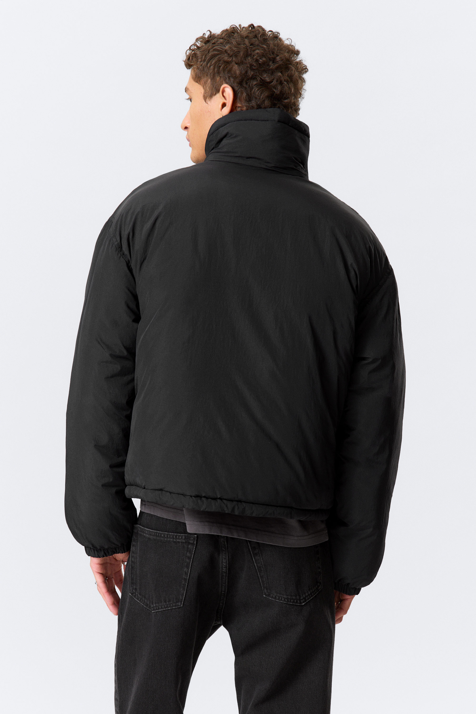 DRAWSTRING NYLON PUFFER JACKET - XNAUWBI
