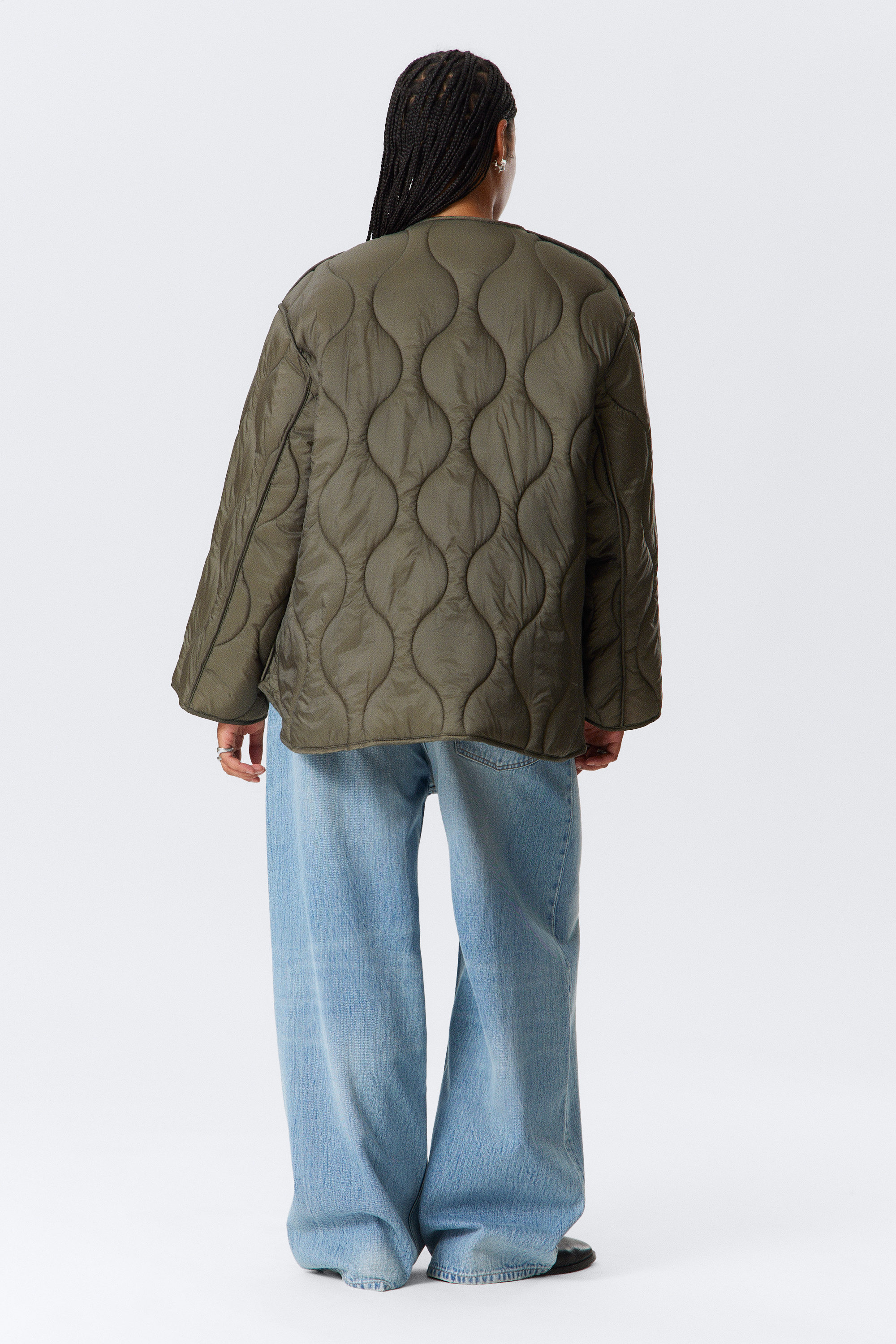 OVERSIZED QUILTED LINER JACKET - XNAUWBI