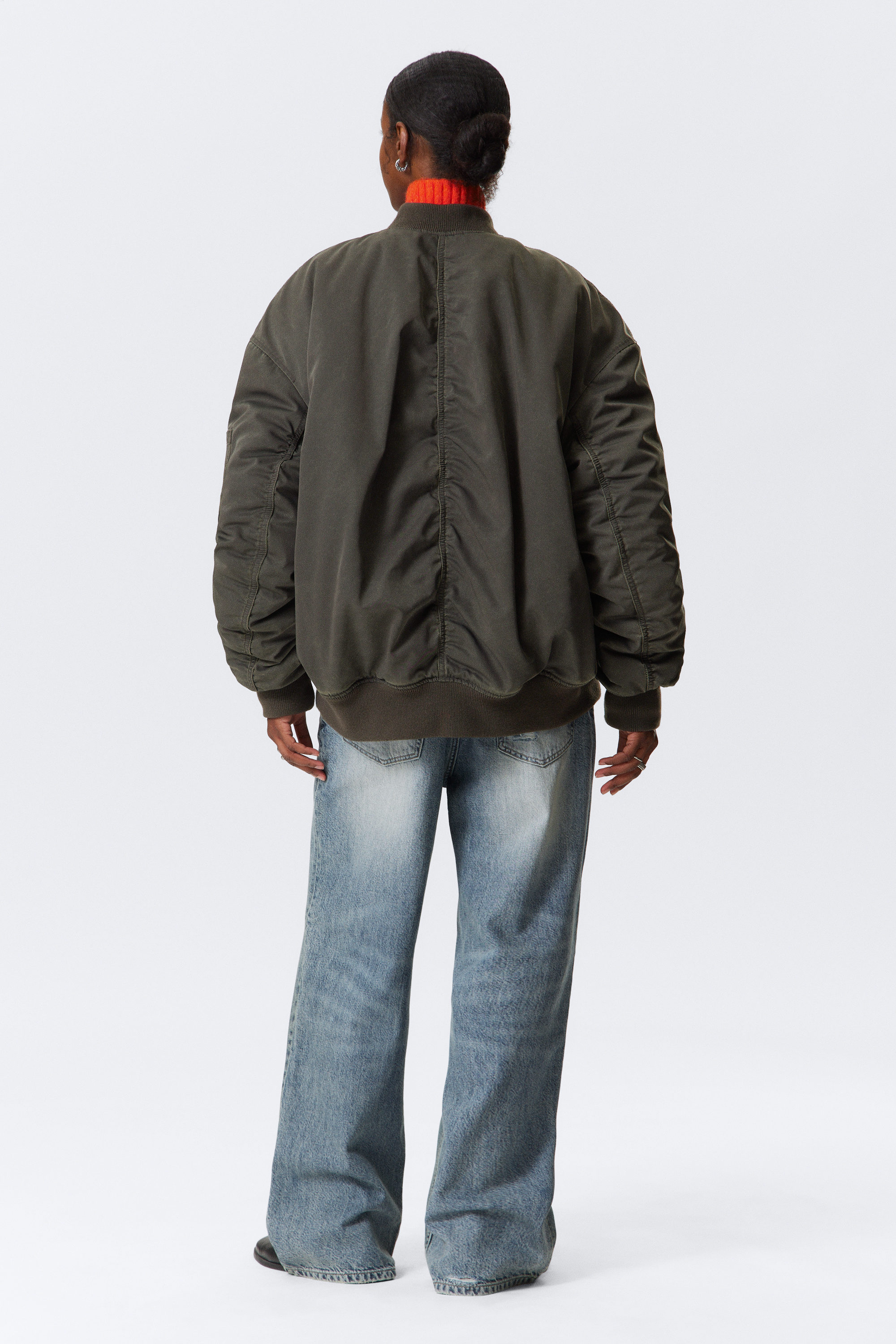 OVERSIZED TWILL BOMBER JACKET - XNAUWBI