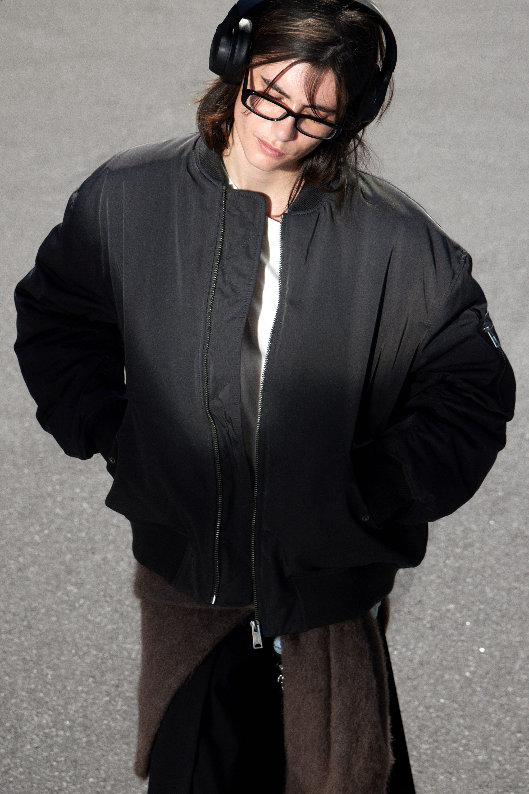 OVERSIZED TWILL BOMBER JACKET - XNAUWBI