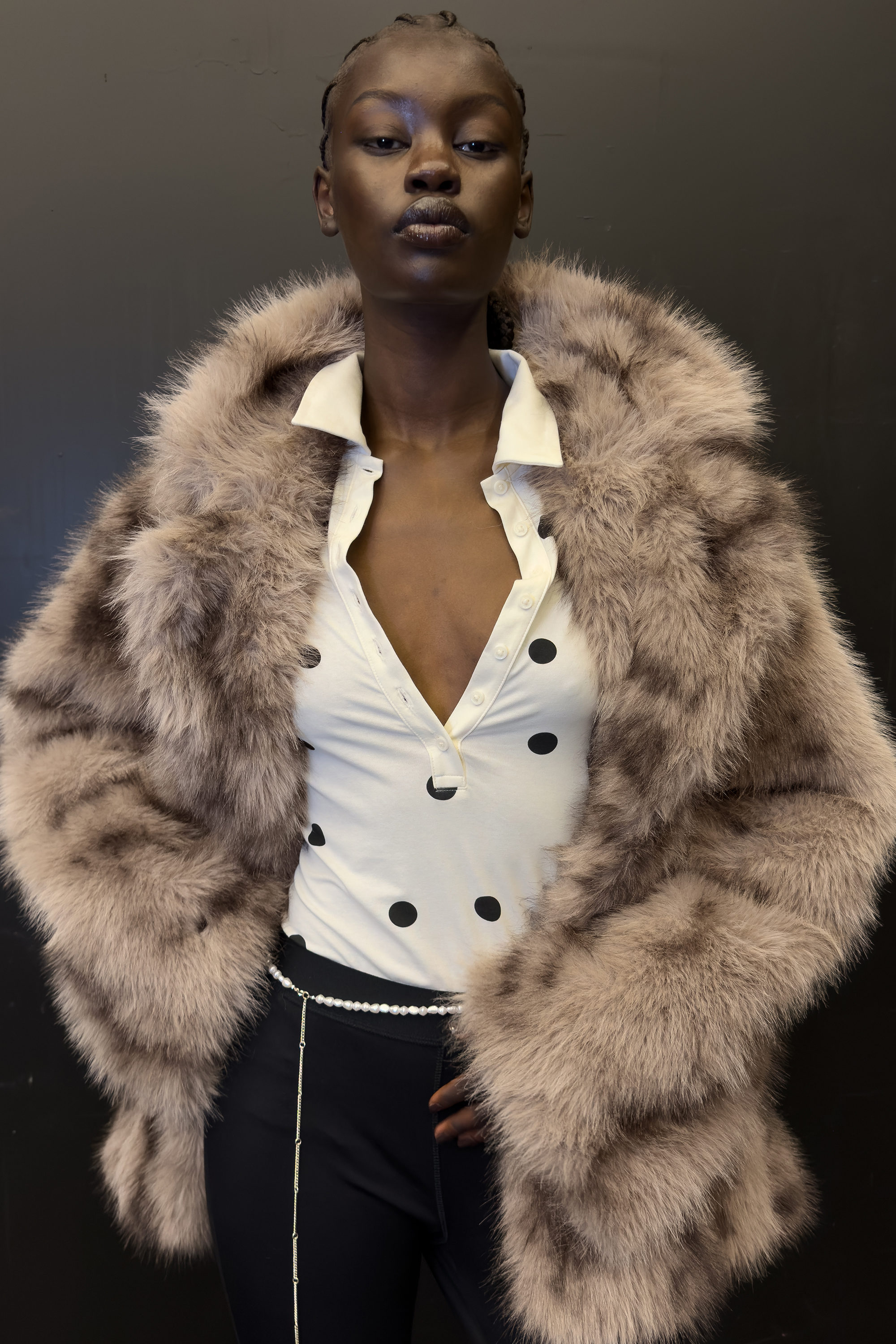 FAUX FUR JACKET - XNAUWBI