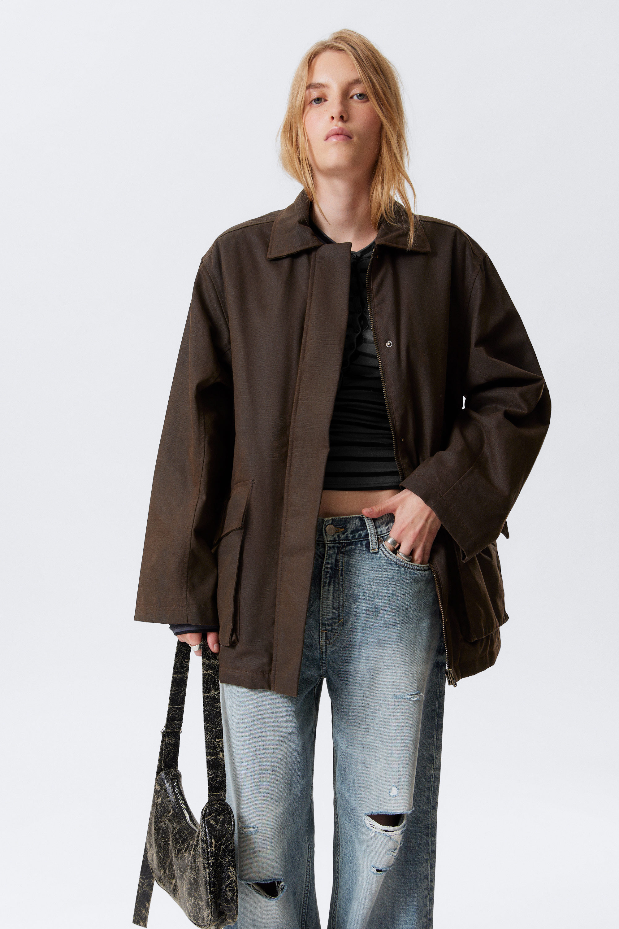 WAXED COTTON UTILITY JACKET - XNAUWBI