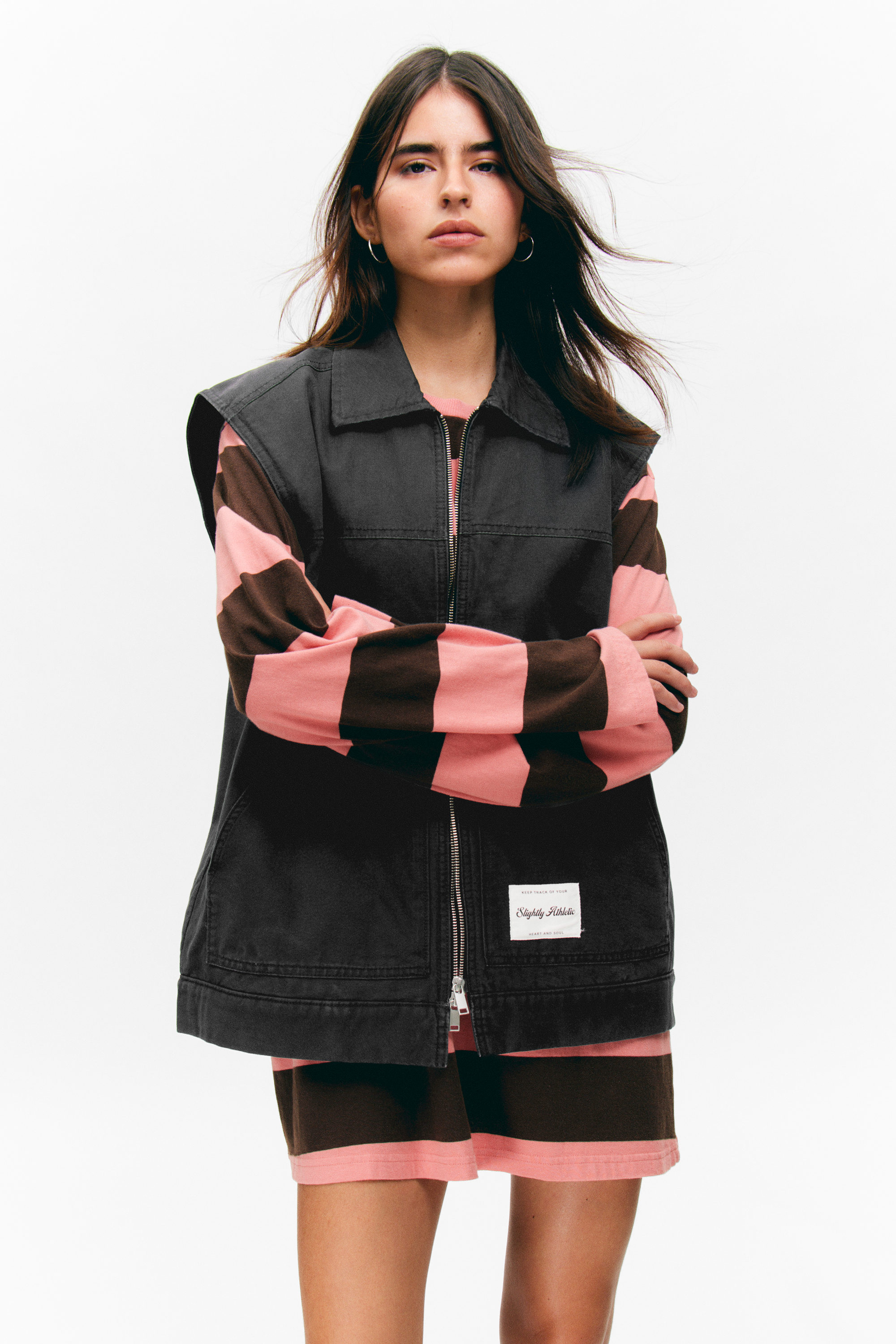 LIGHTLY PADDED CANVAS ZIP VEST - XNAUWBI