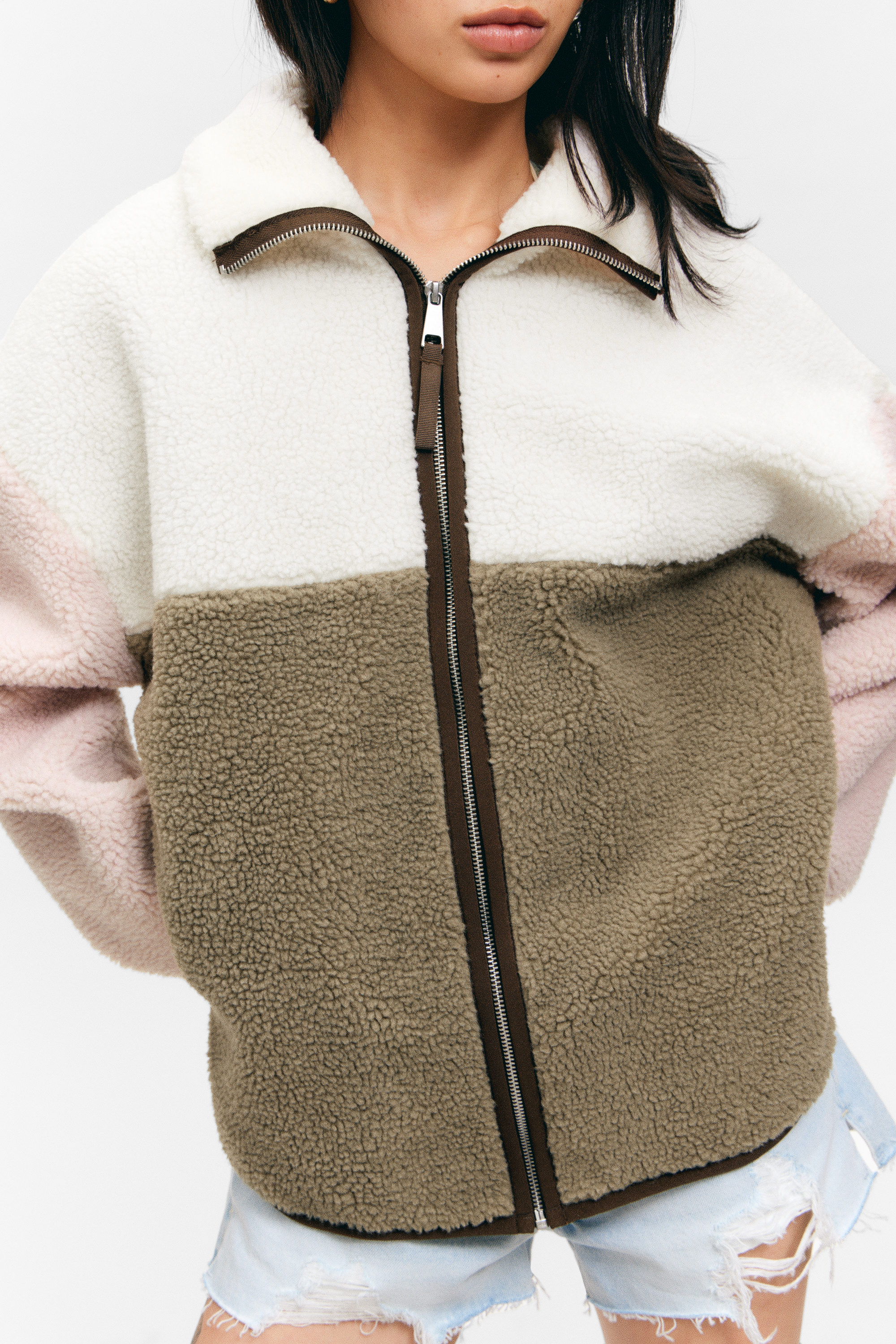 LOOSE FLEECE ZIP JACKET - XNAUWBI