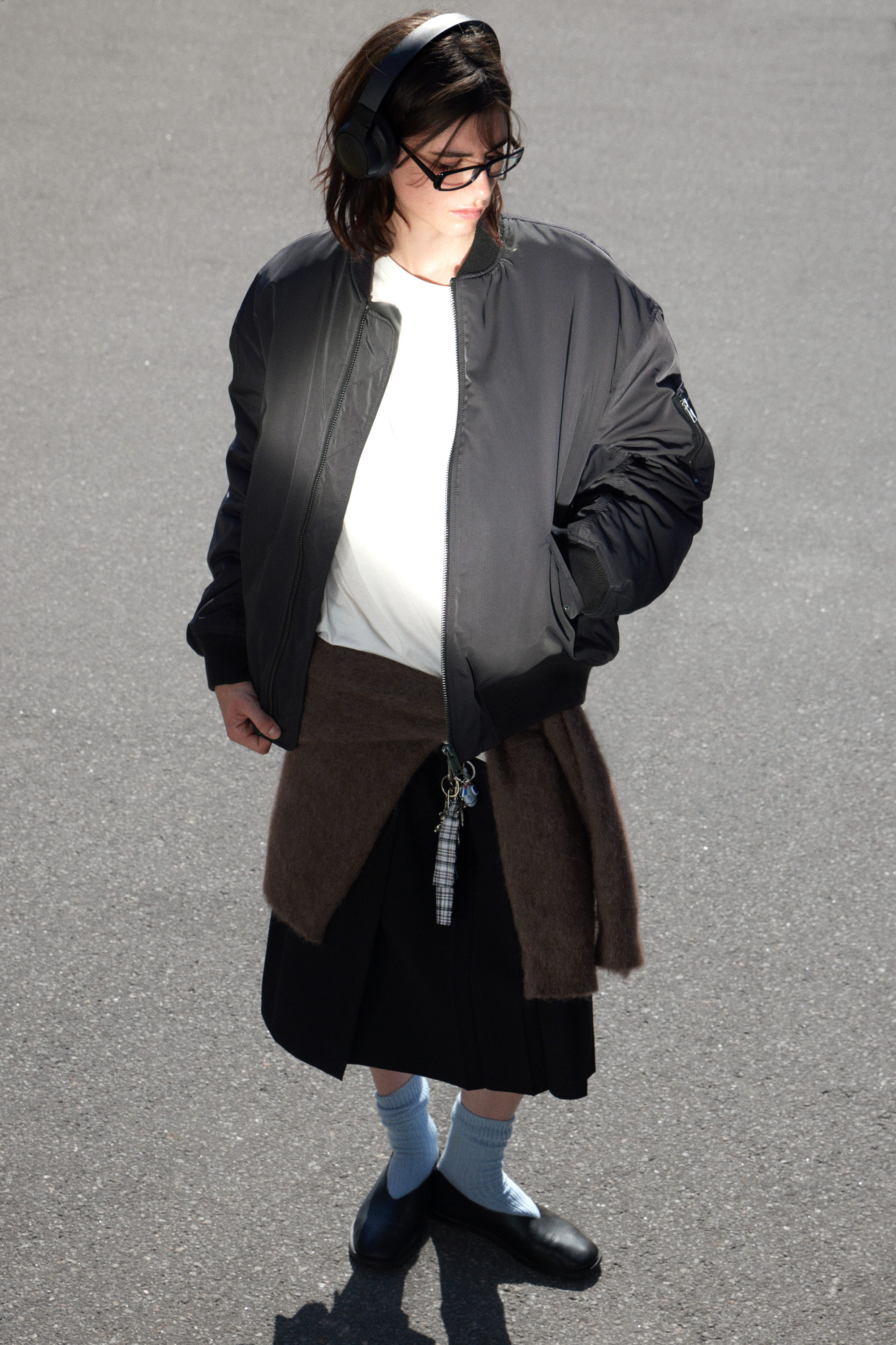 OVERSIZED TWILL BOMBER JACKET - XNAUWBI