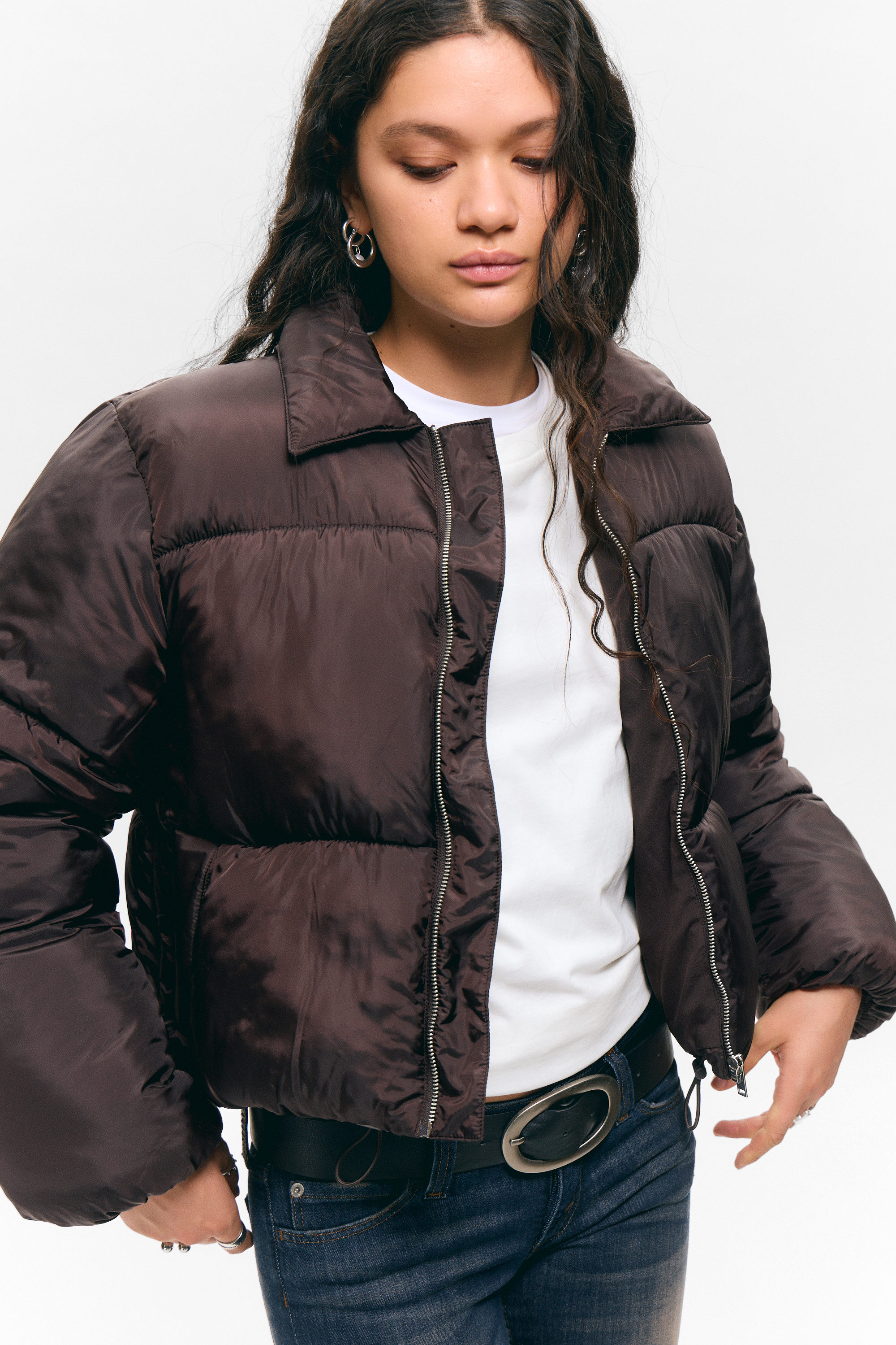 COLLARED PUFFER JACKET - XNAUWBI