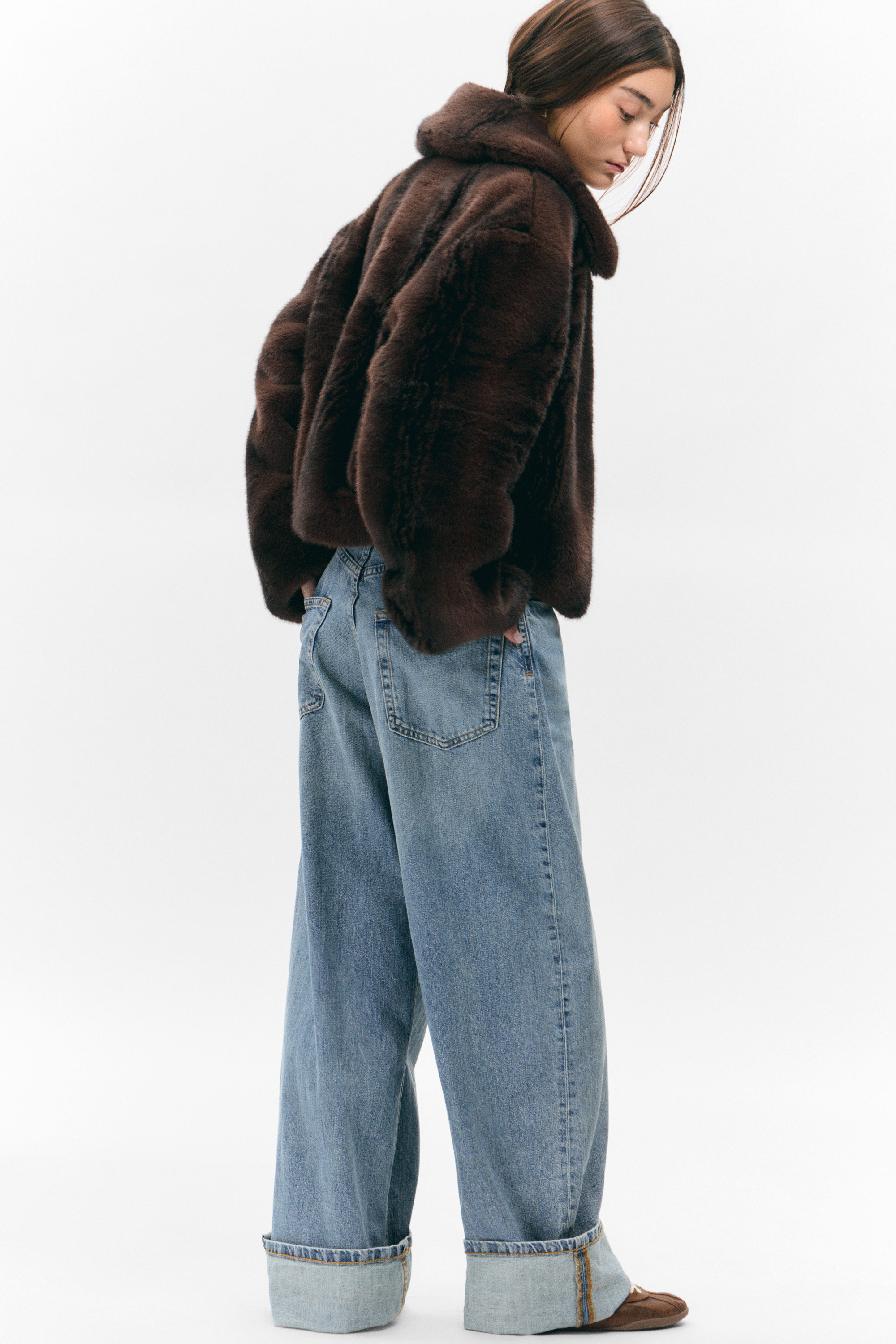 FAUX FUR ZIP JACKET - XNAUWBI