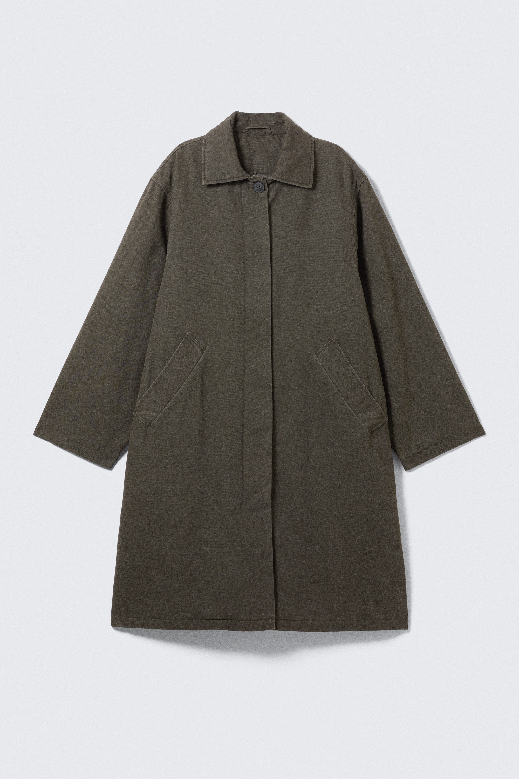 LOOSE FIT CANVAS CAR COAT - XNAUWBI