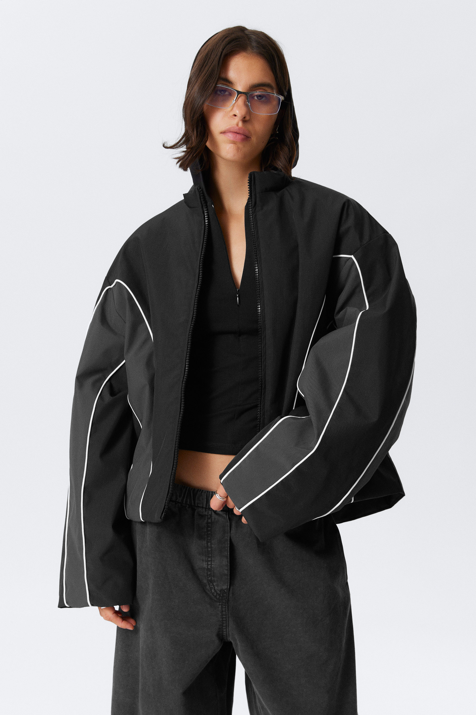 SPORTY PADDED COLOUR-BLOCK JACKET - XNAUWBI