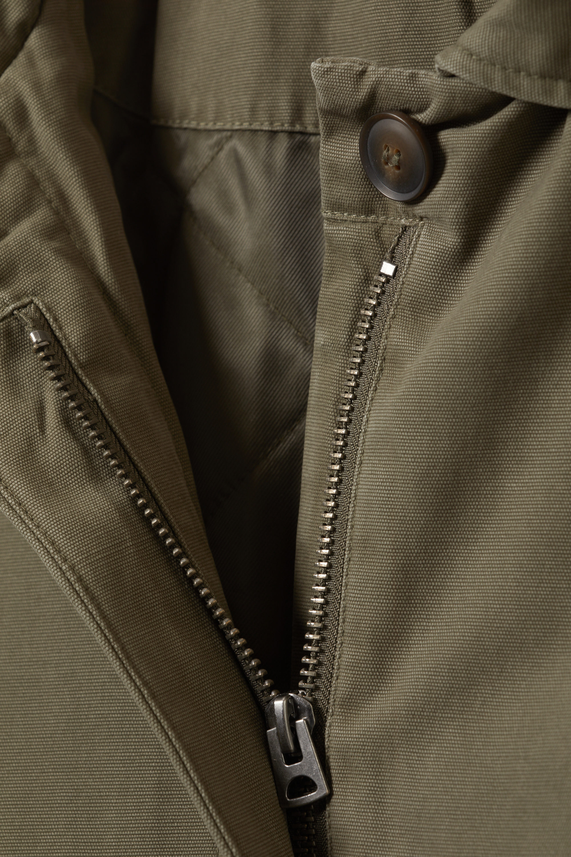 LOOSE FIT CANVAS CAR COAT - XNAUWBI