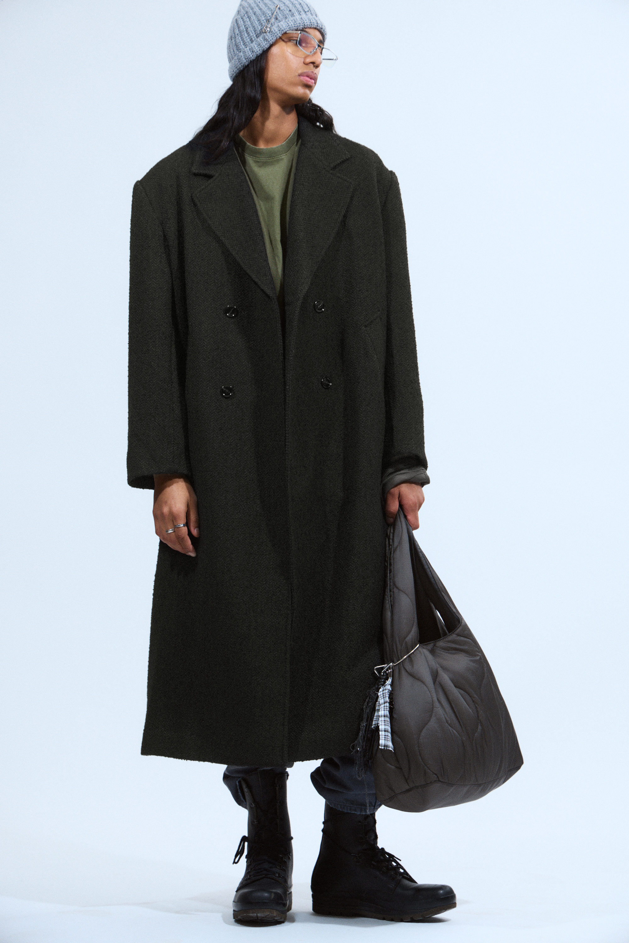 OVERSIZED DOUBLE-BREASTED WOOL-BLEND COAT - XNAUWBI
