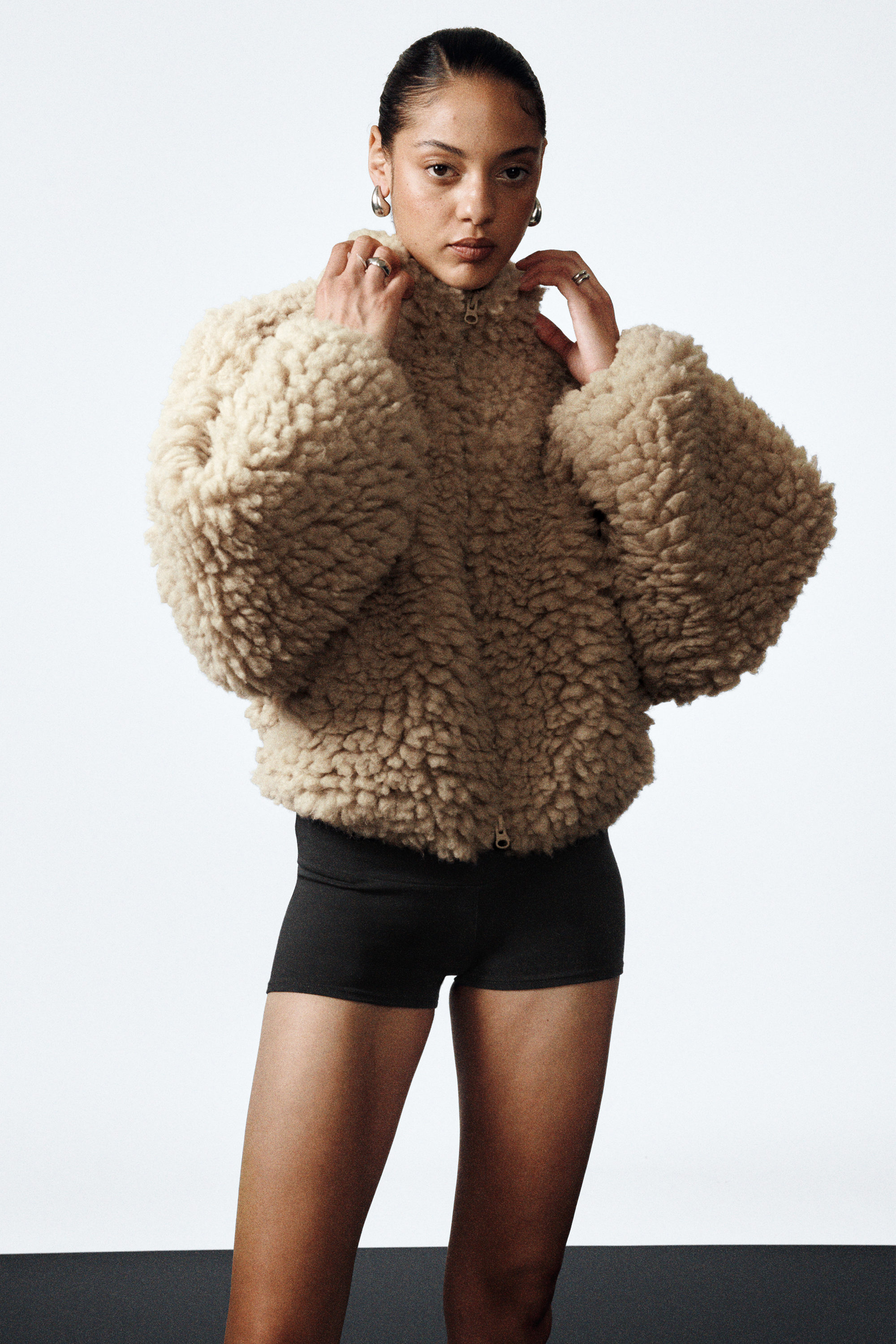 OVERSIZED FLUFFY ZIP JACKET - XNAUWBI