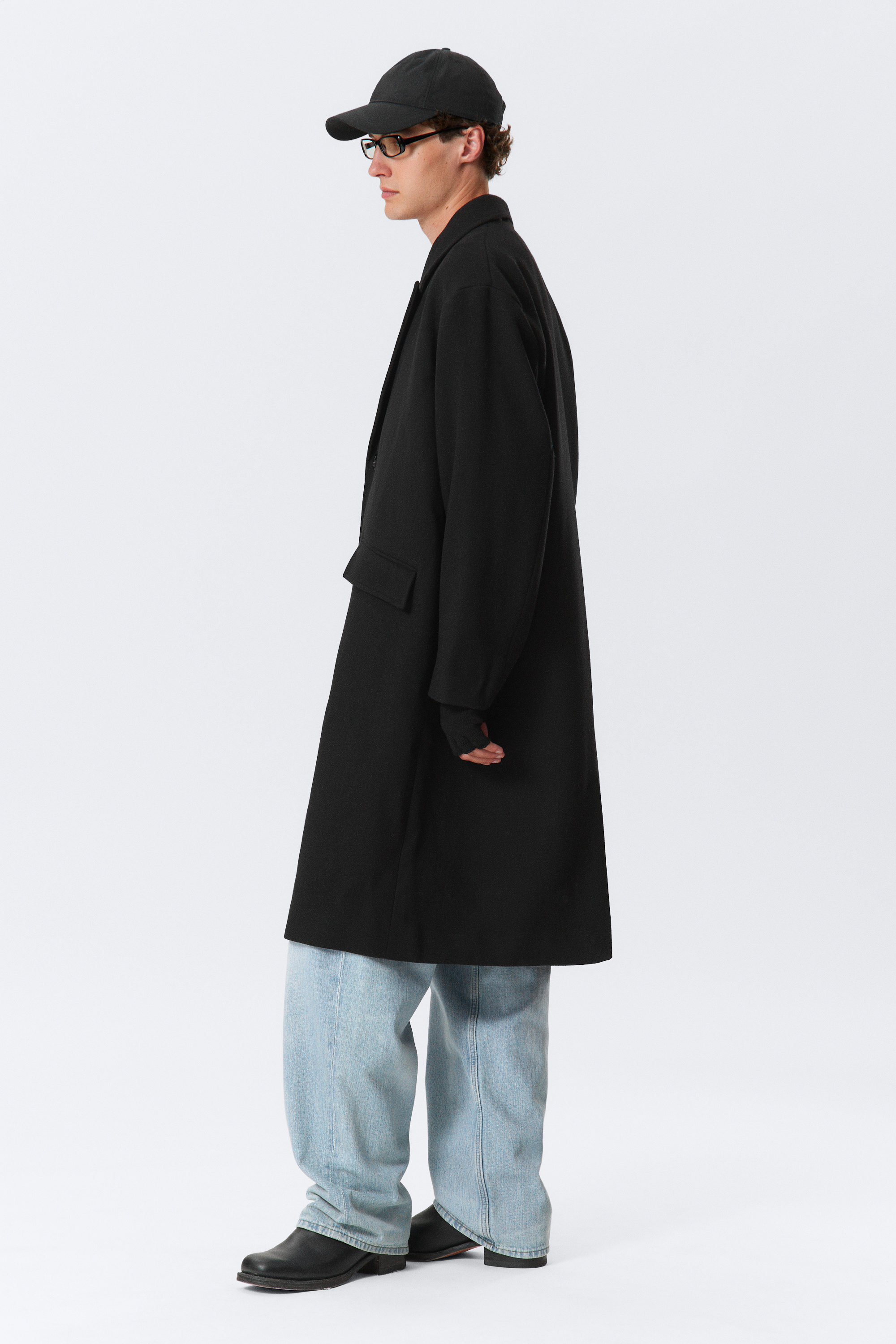 SINGLE BREASTED WOOL-BLEND COAT - XNAUWBI