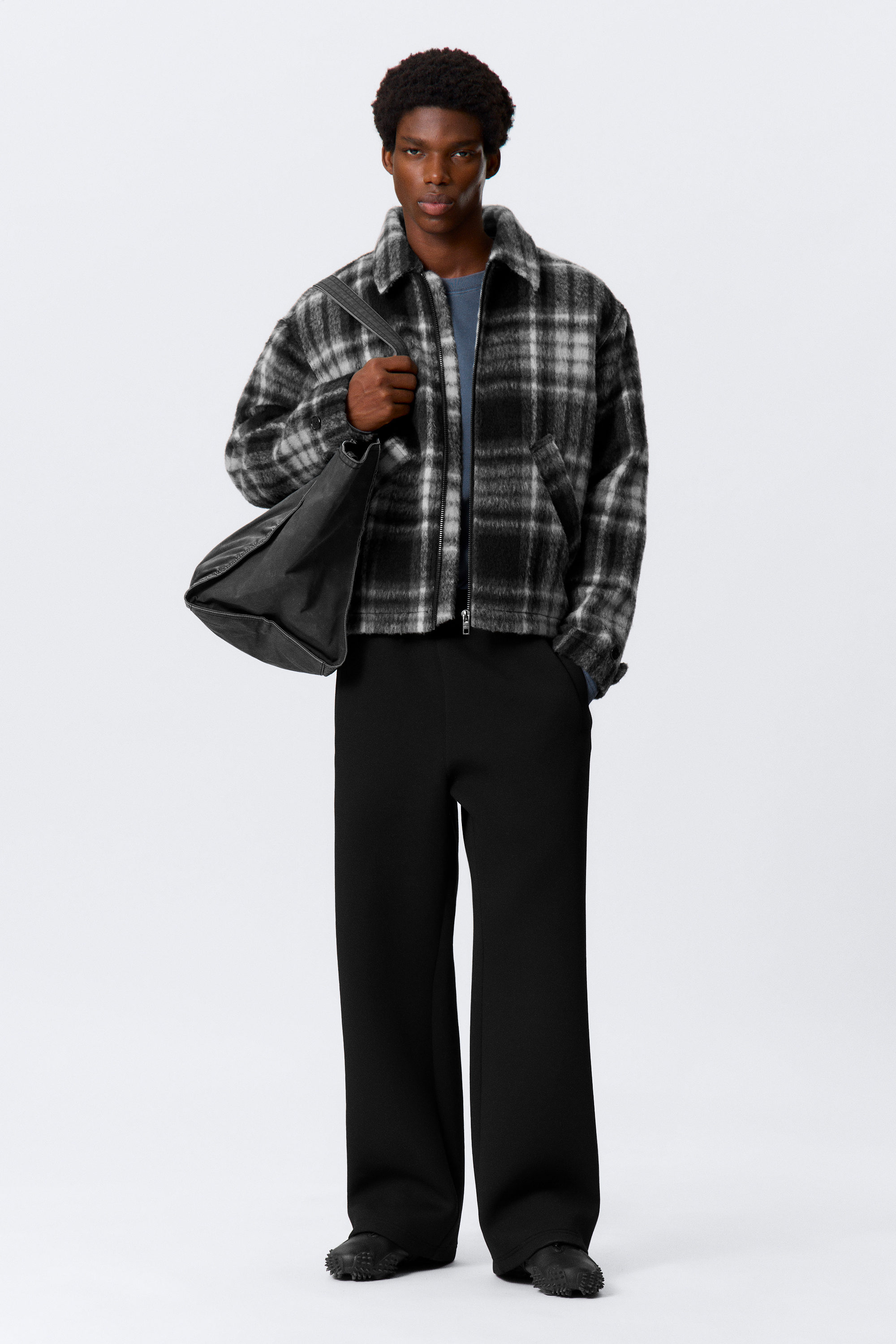 RELAXED WOOL-BLEND ZIP JACKET - XNAUWBI