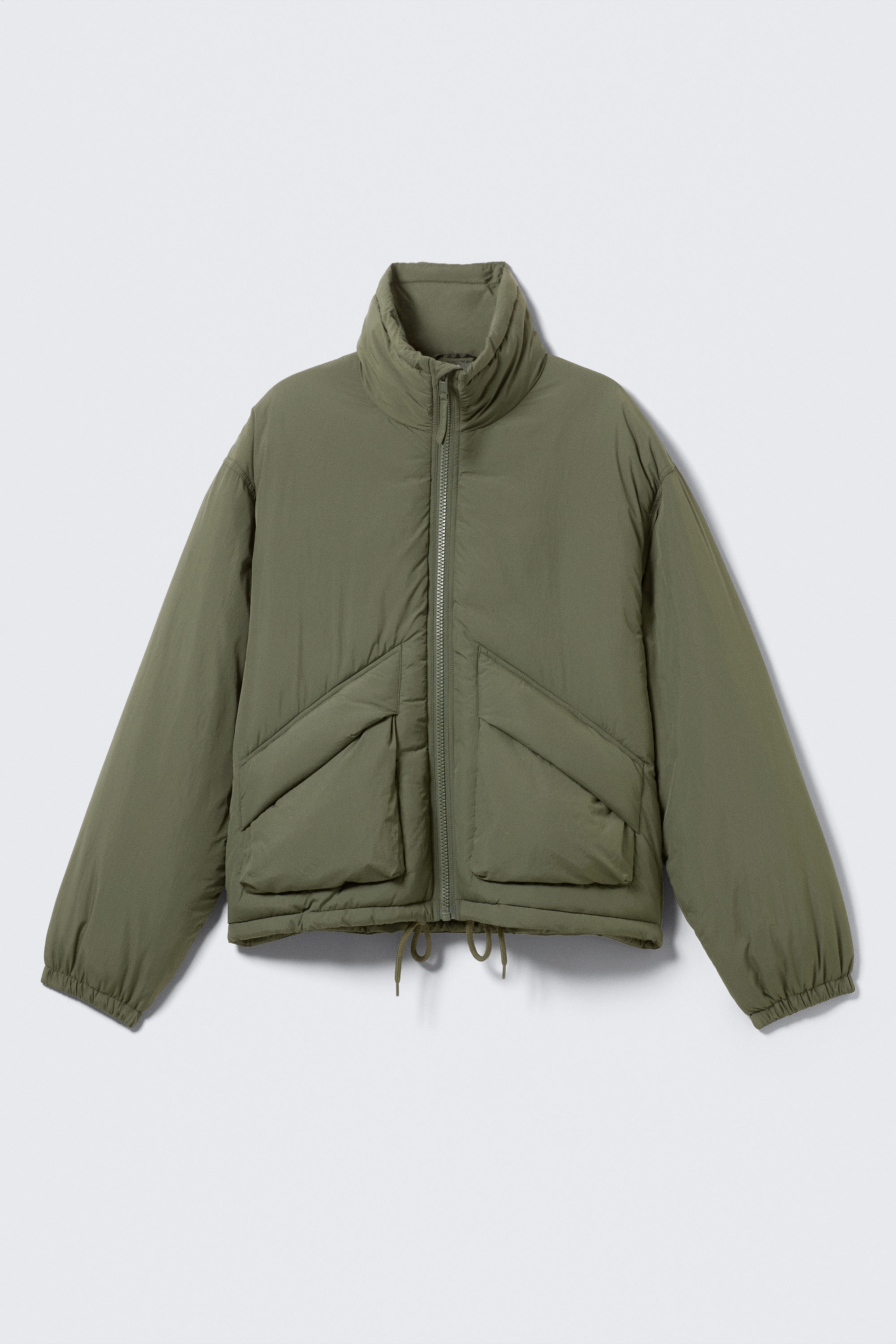 DRAWSTRING NYLON PUFFER JACKET - XNAUWBI
