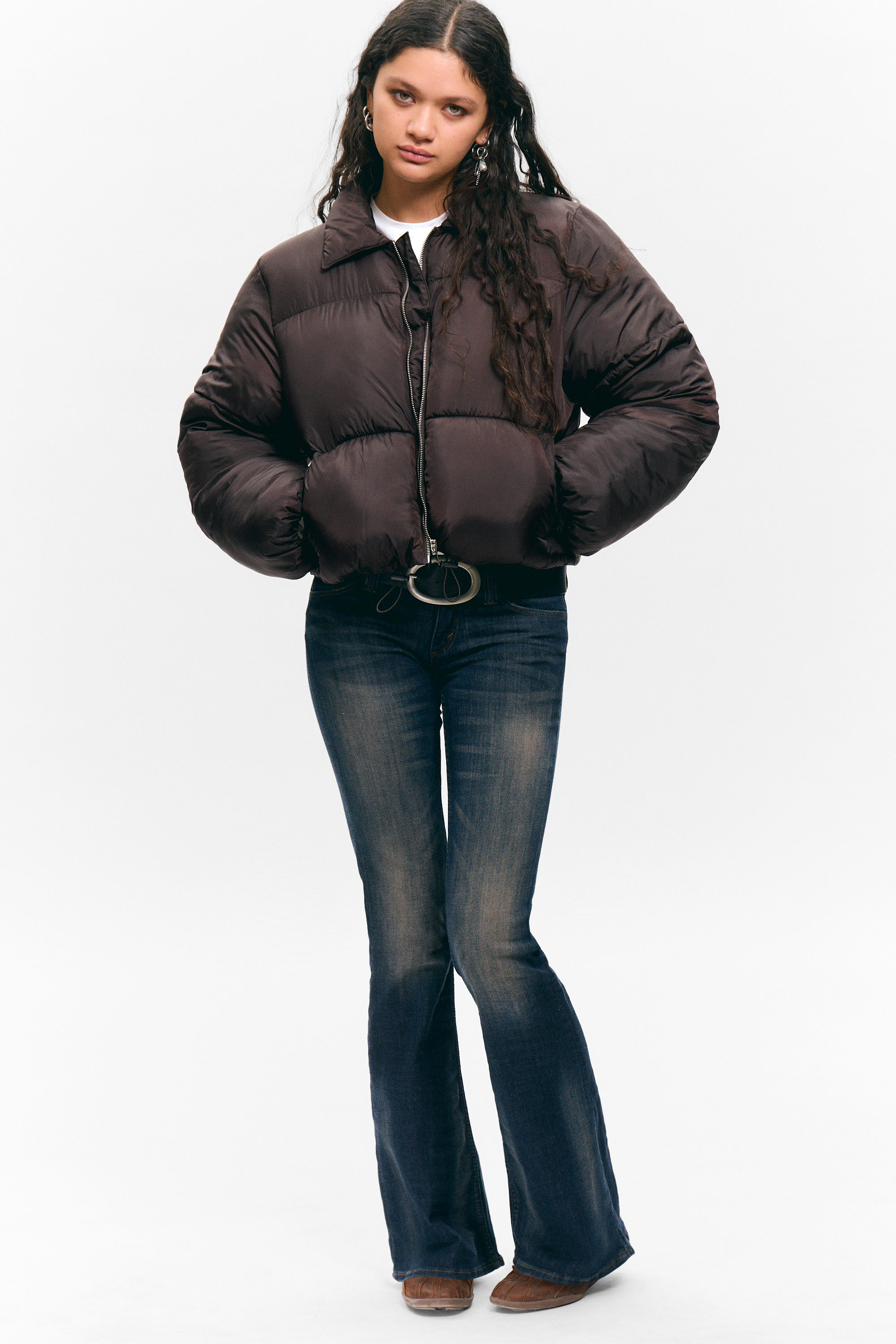 COLLARED PUFFER JACKET - XNAUWBI