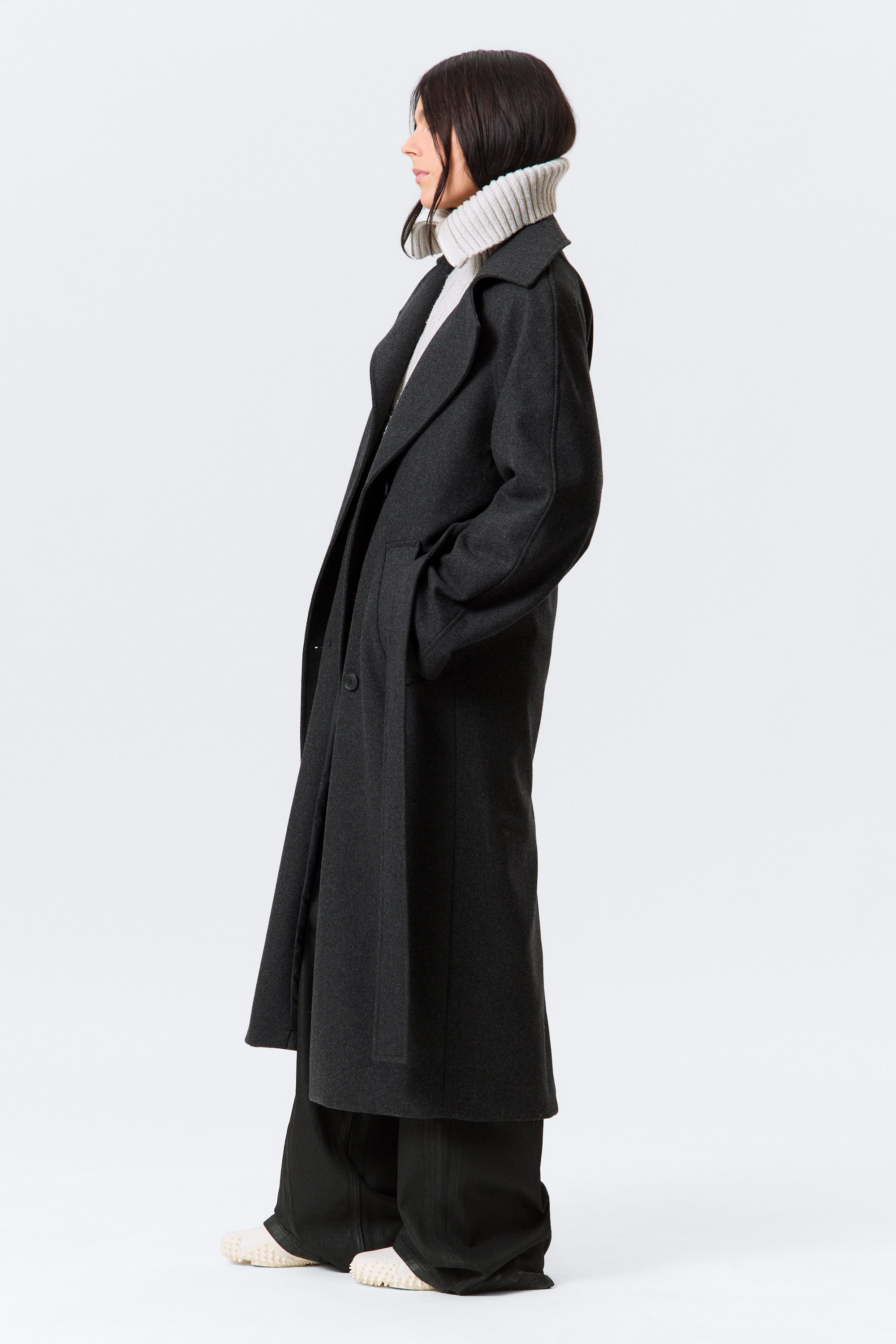 KIA OVERSIZED WOOL-BLEND DOUBLE-BREASTED COAT - XNAUWBI