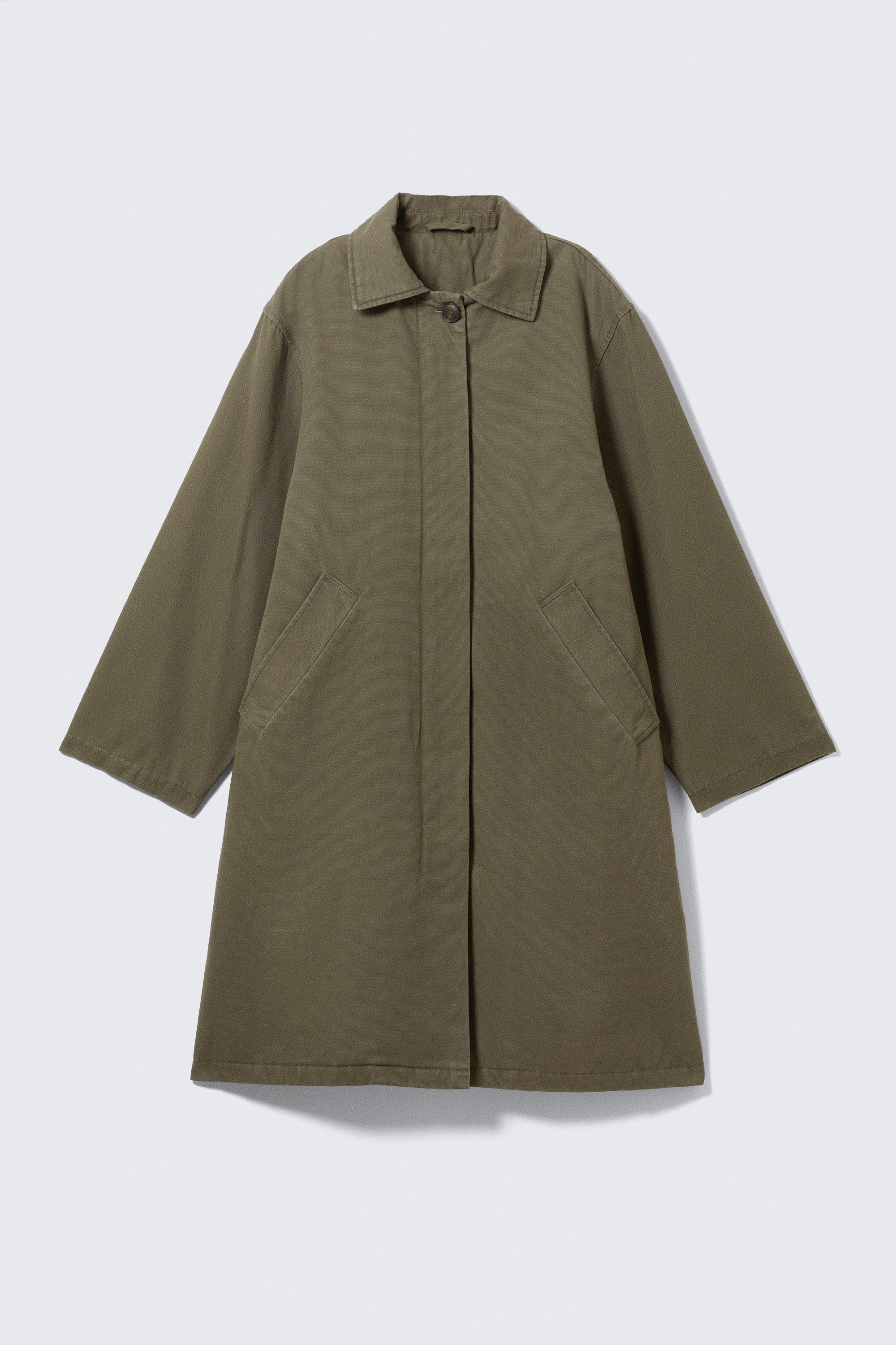 LOOSE FIT CANVAS CAR COAT - XNAUWBI