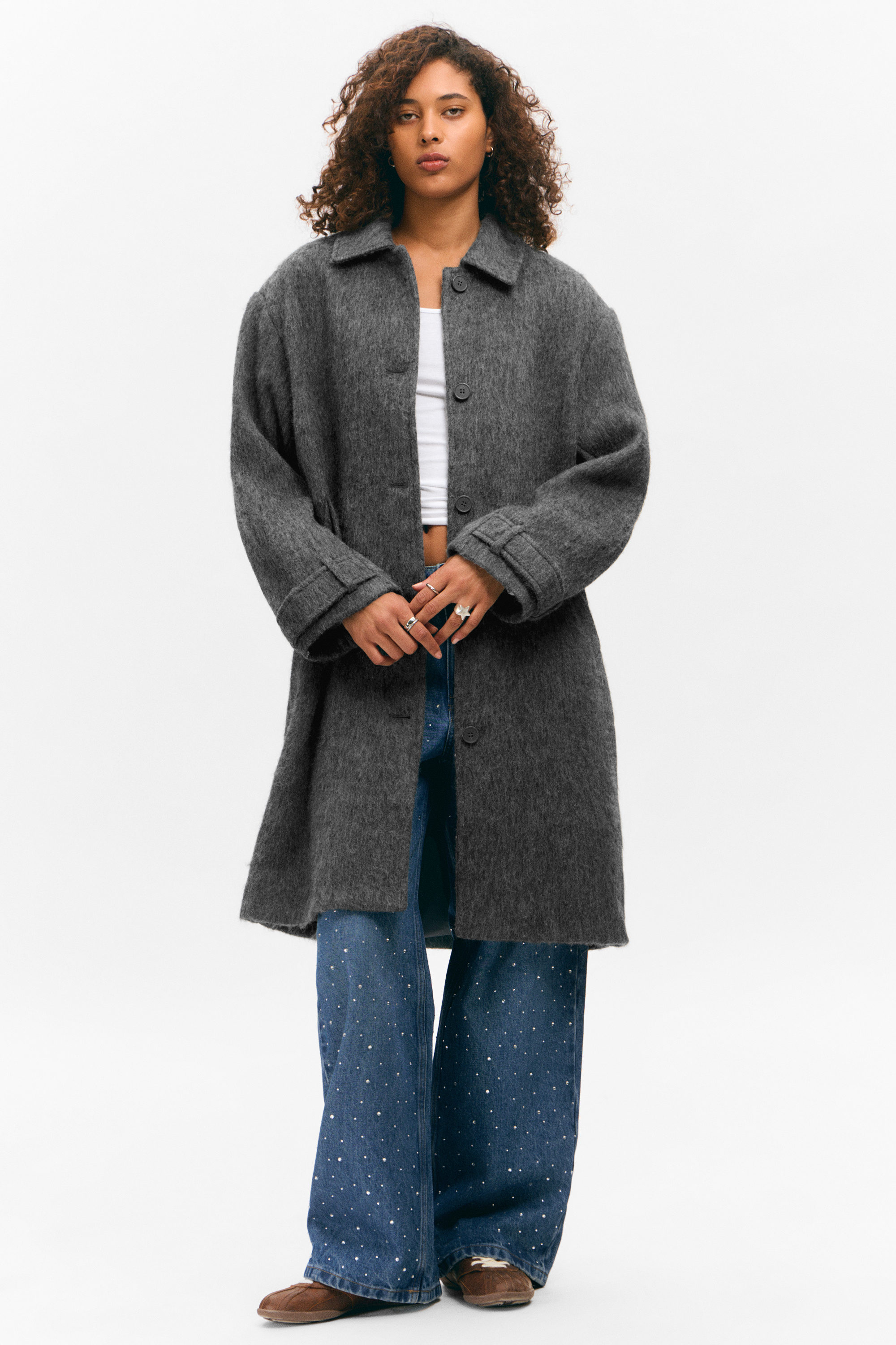 KNEE-LENGTH SINGLE-BREASTED COAT - XNAUWBI