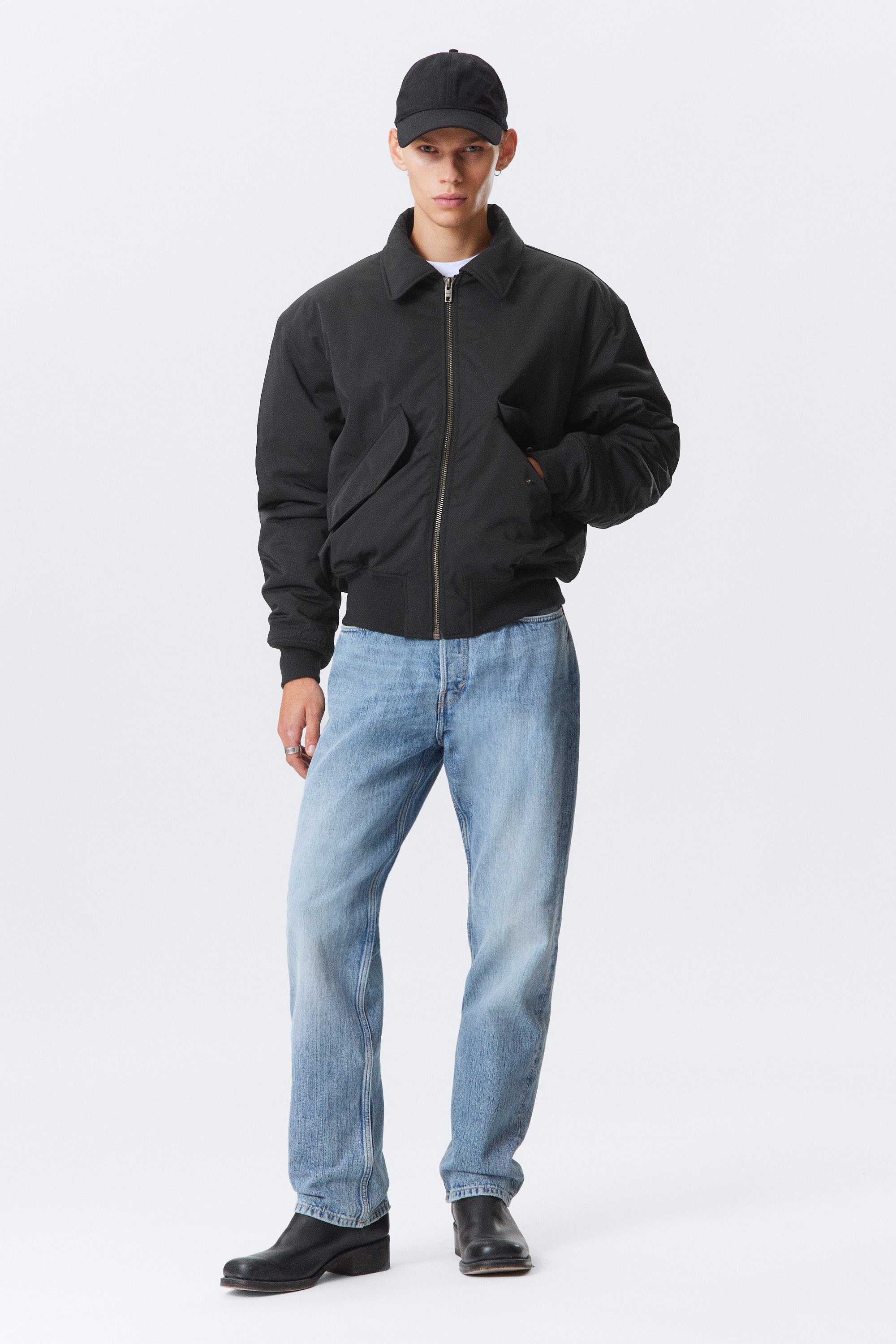 PADDED TWILL BOMBER JACKET - XNAUWBI