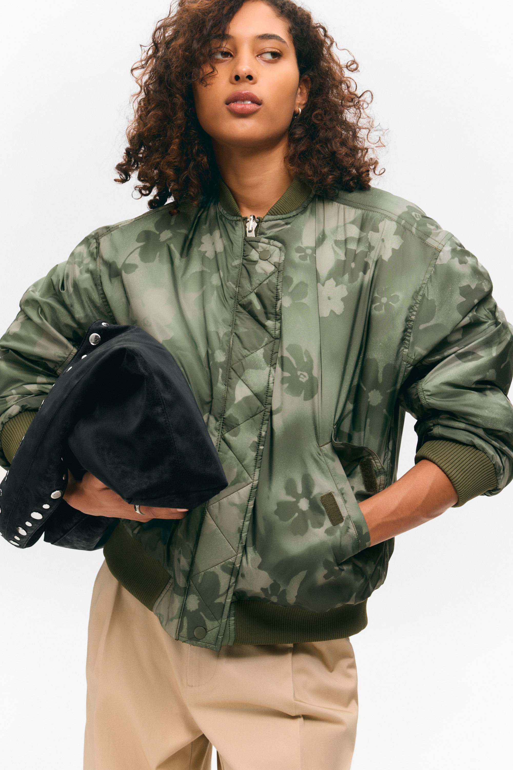 LOOSE REVERSIBLE BOMBER JACKET - XNAUWBI