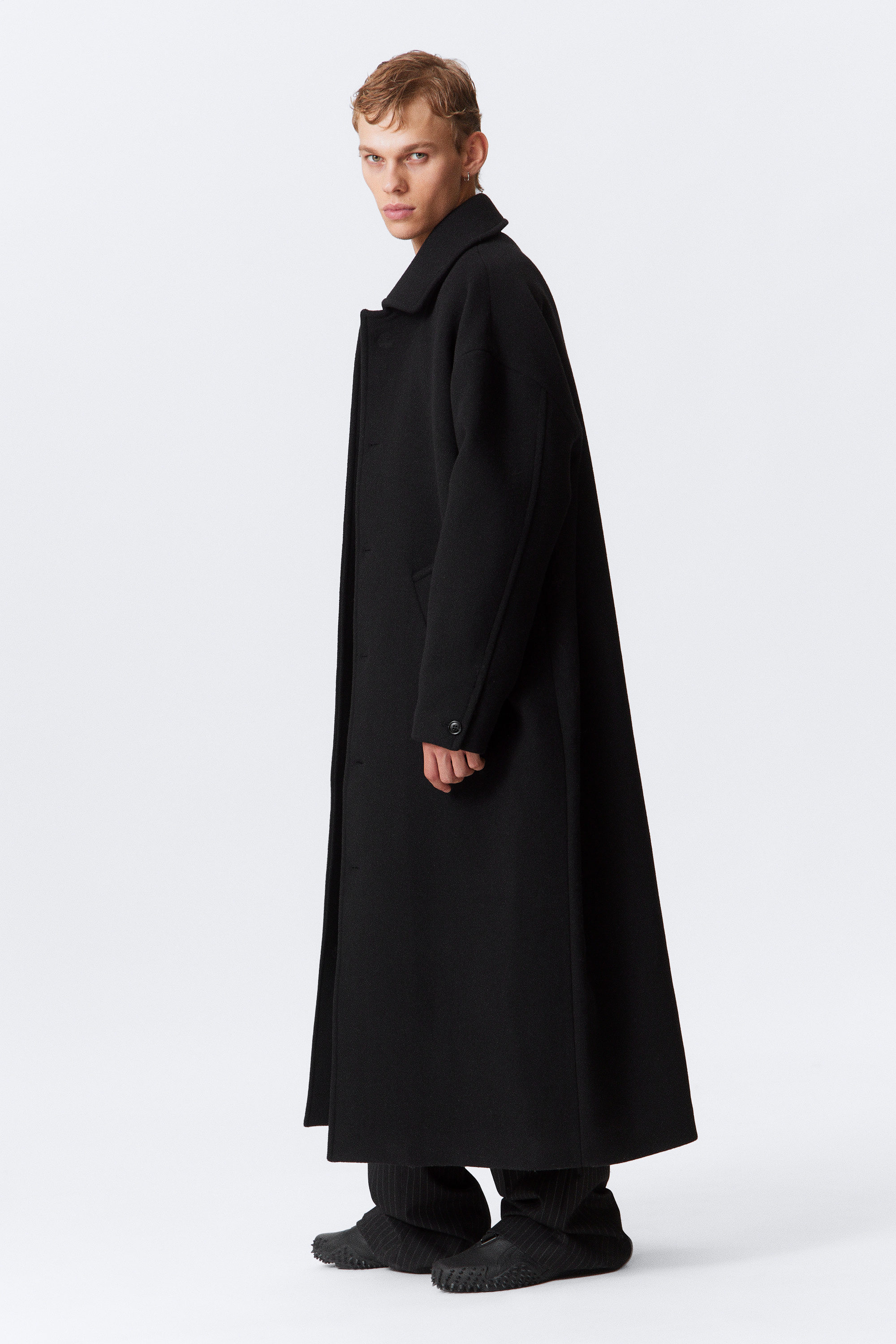 LONG OVERSIZED WOOL-BLEND COAT - XNAUWBI