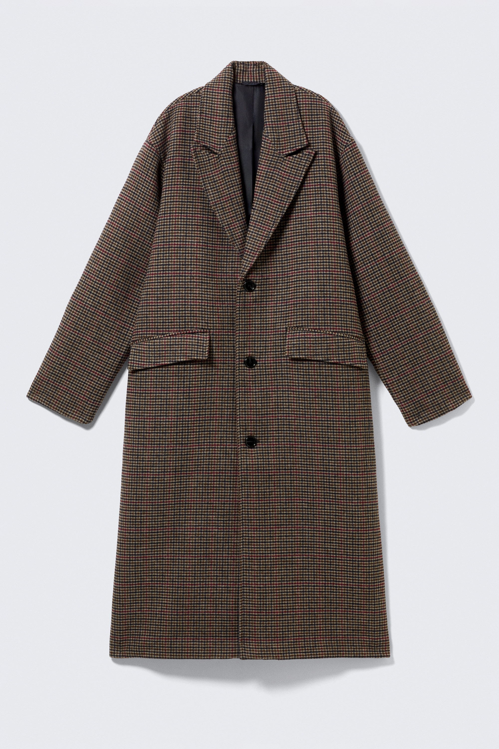 OVERSIZED SINGLE-BREASTED WOOL BLEND COAT - XNAUWBI