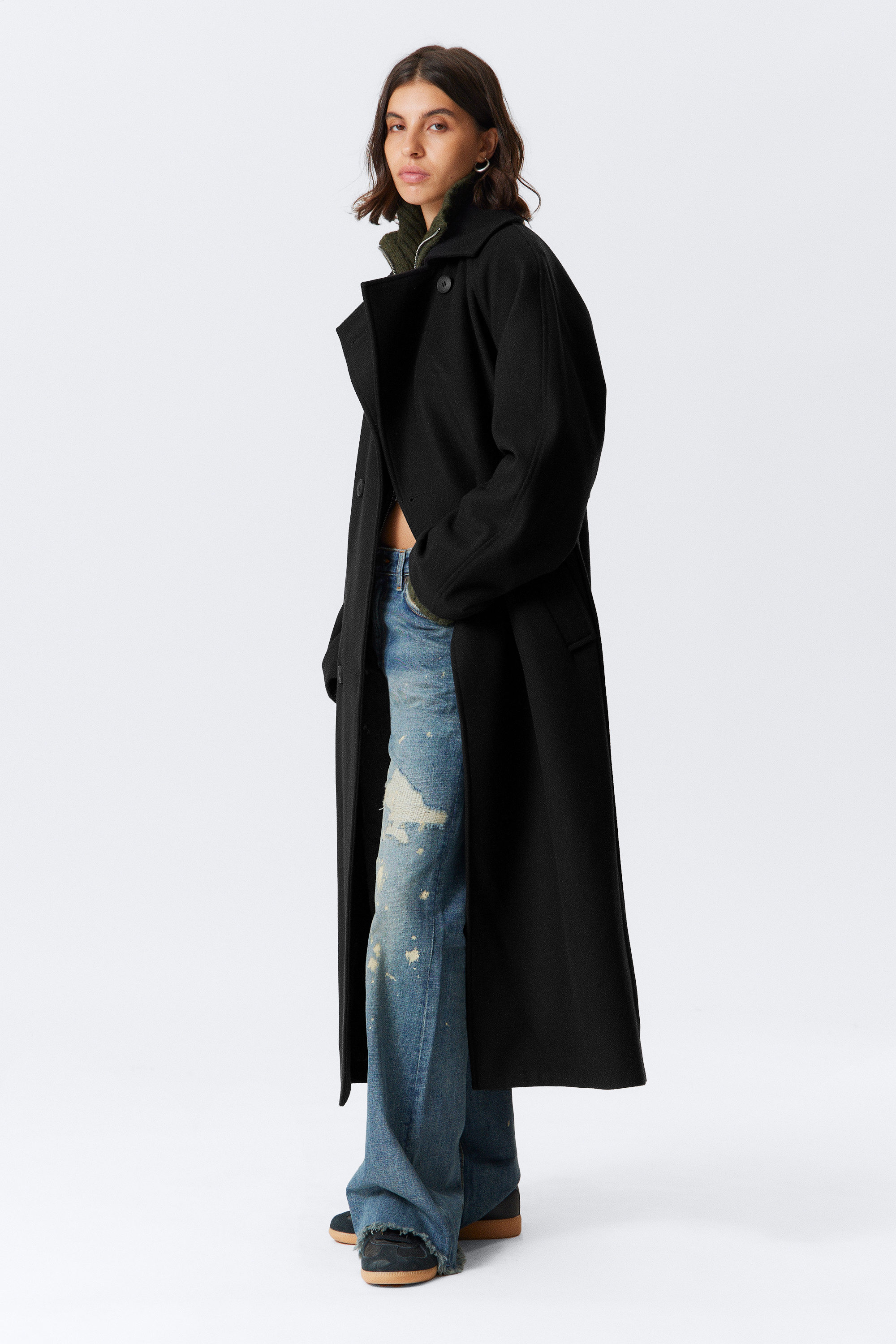 KIA OVERSIZED WOOL-BLEND DOUBLE-BREASTED COAT - XNAUWBI