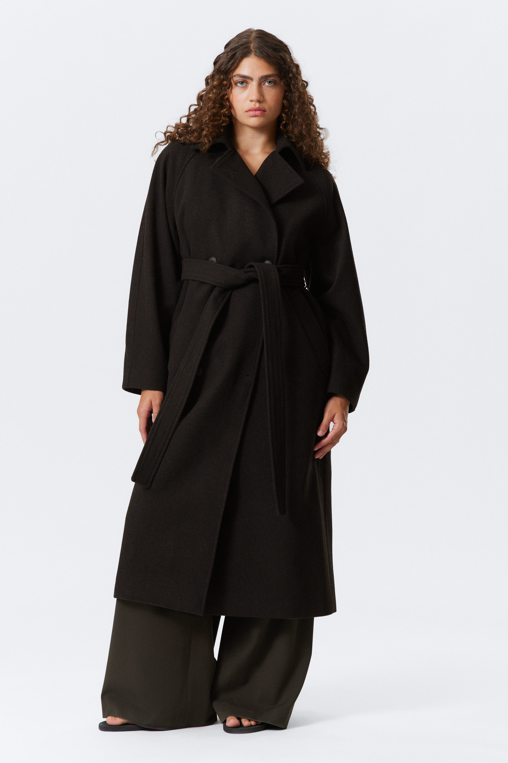 KIA OVERSIZED WOOL-BLEND DOUBLE-BREASTED COAT - XNAUWBI