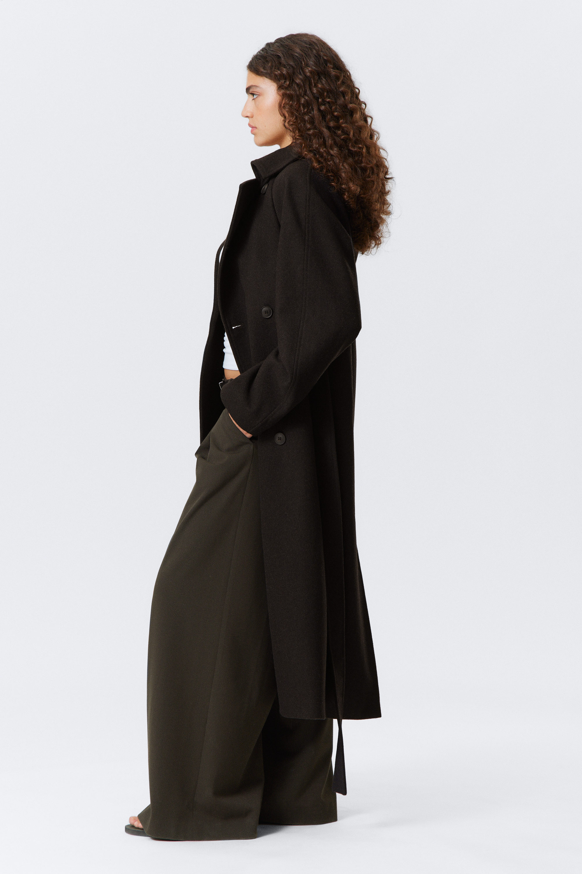 KIA OVERSIZED WOOL-BLEND DOUBLE-BREASTED COAT - XNAUWBI