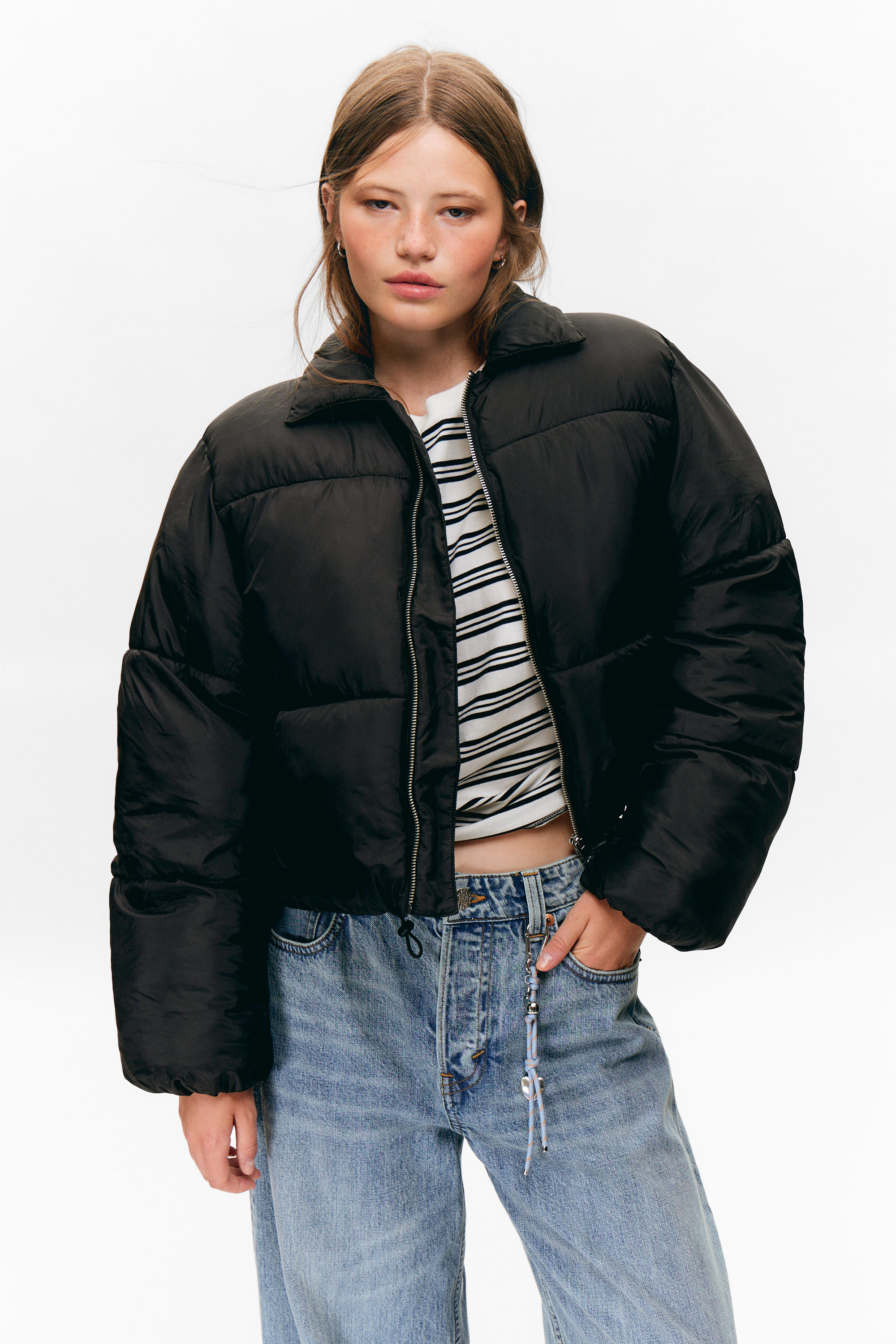 COLLARED PUFFER JACKET - XNAUWBI