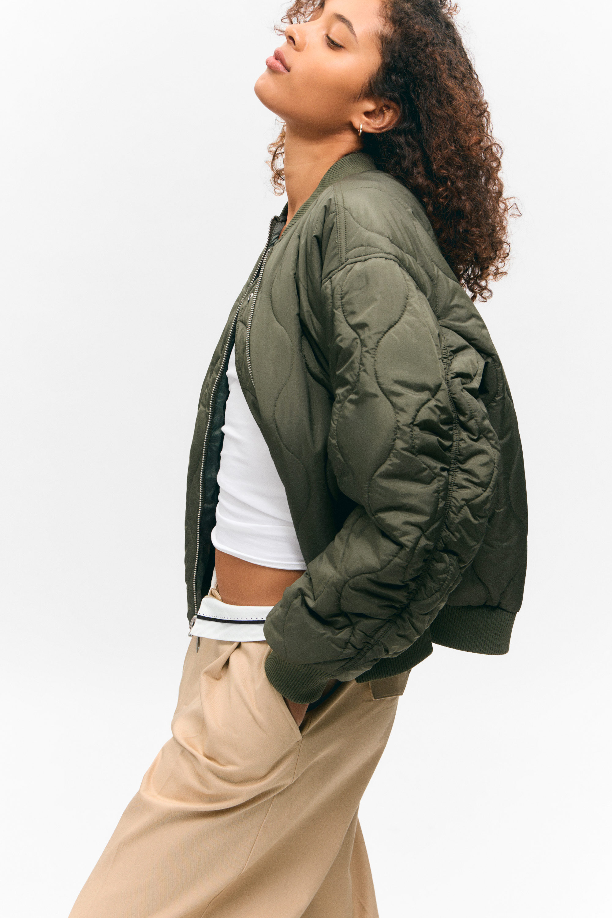 LOOSE REVERSIBLE BOMBER JACKET - XNAUWBI