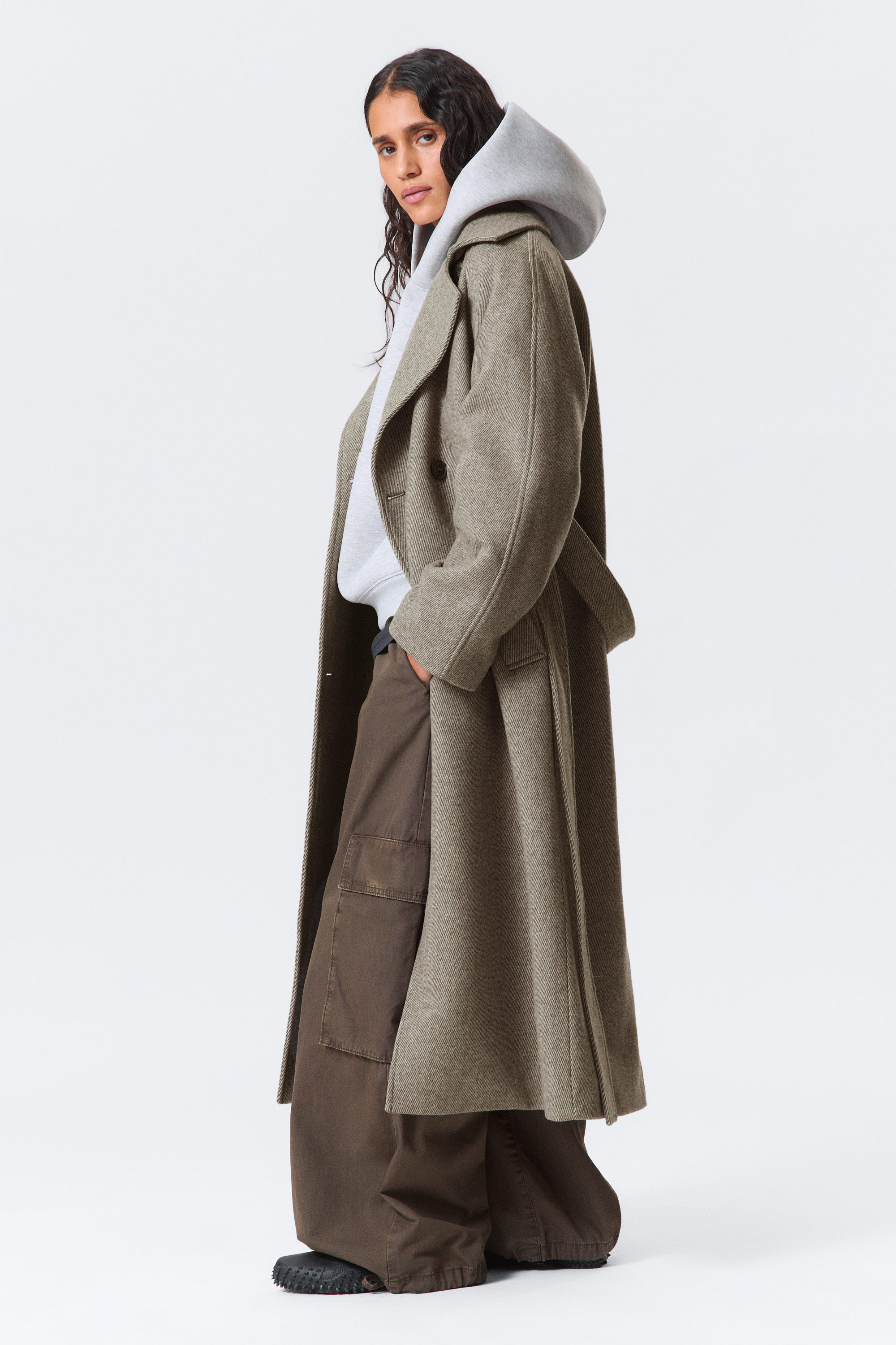 KIA OVERSIZED WOOL-BLEND DOUBLE-BREASTED COAT - XNAUWBI