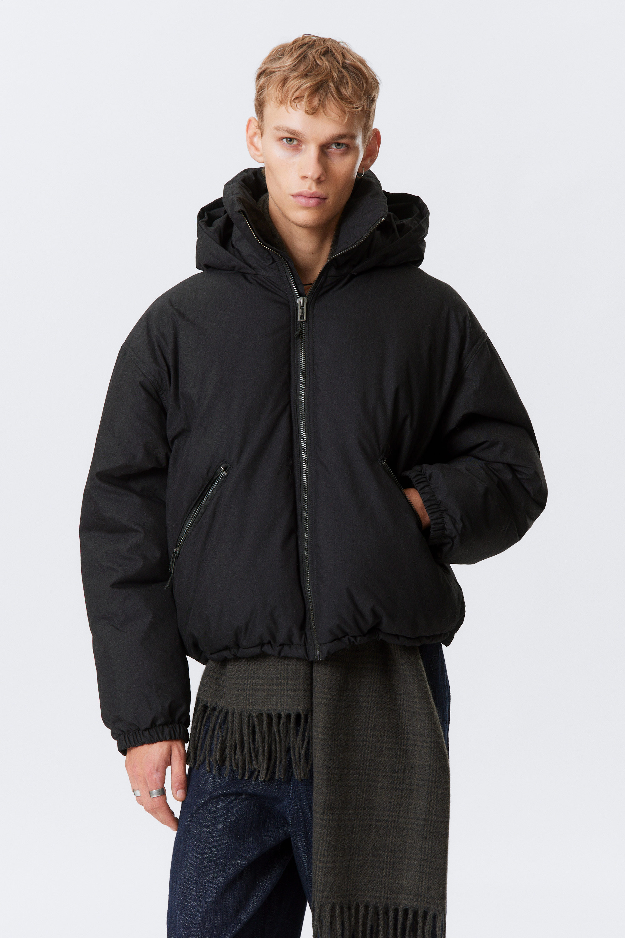 PADDED HOODED PUFFER JACKET - XNAUWBI