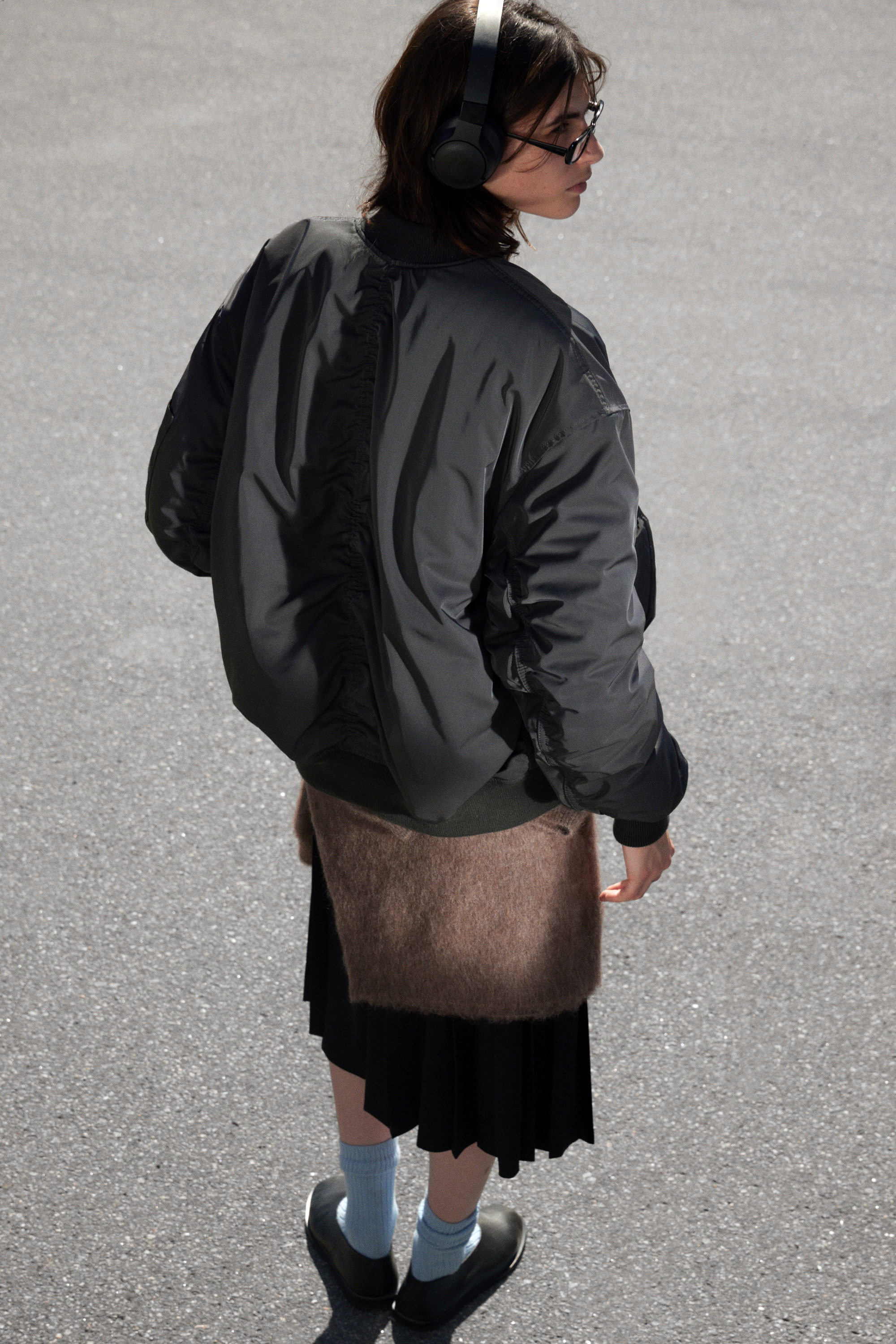 OVERSIZED TWILL BOMBER JACKET - XNAUWBI