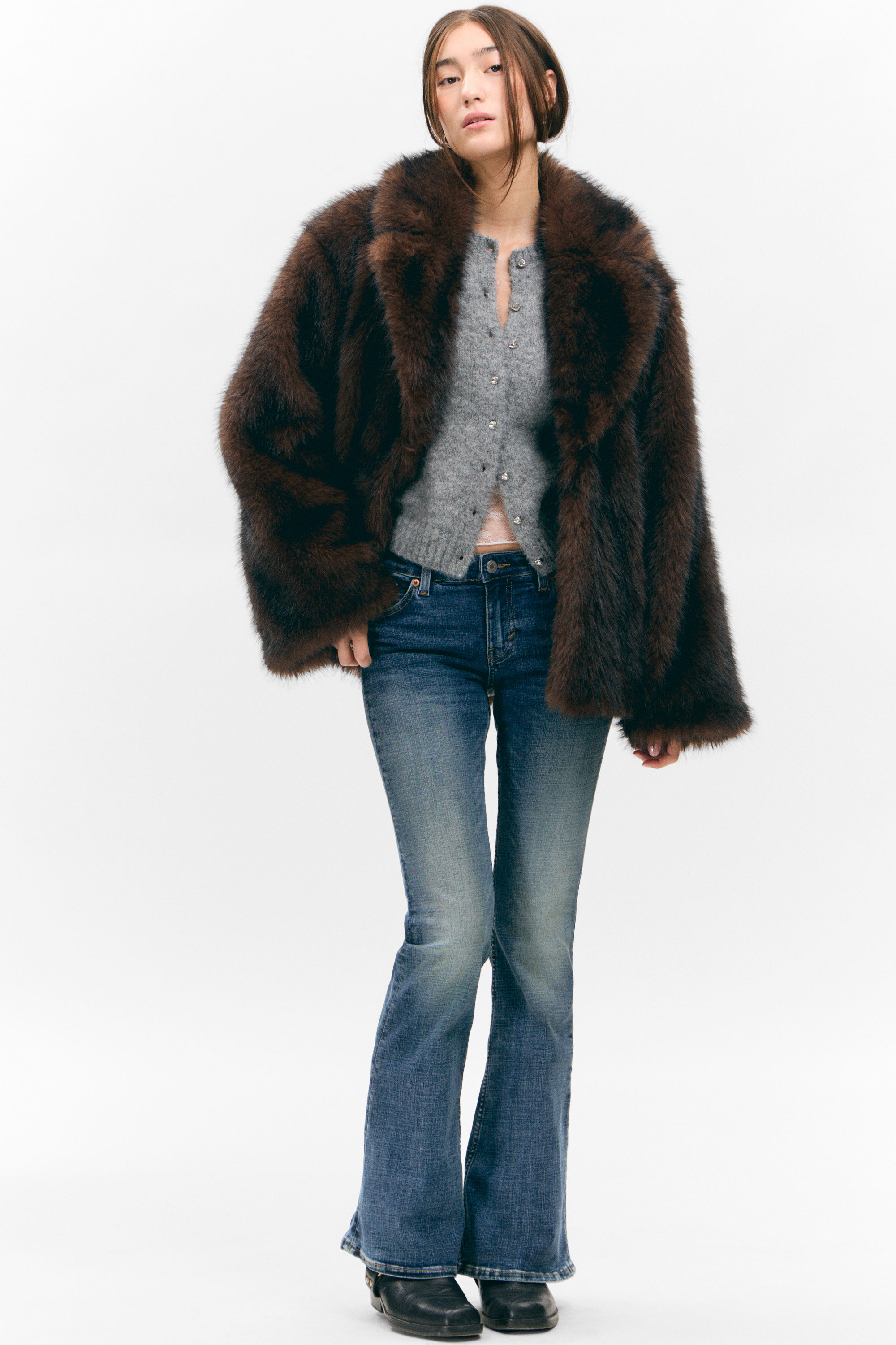 FAUX FUR JACKET - XNAUWBI