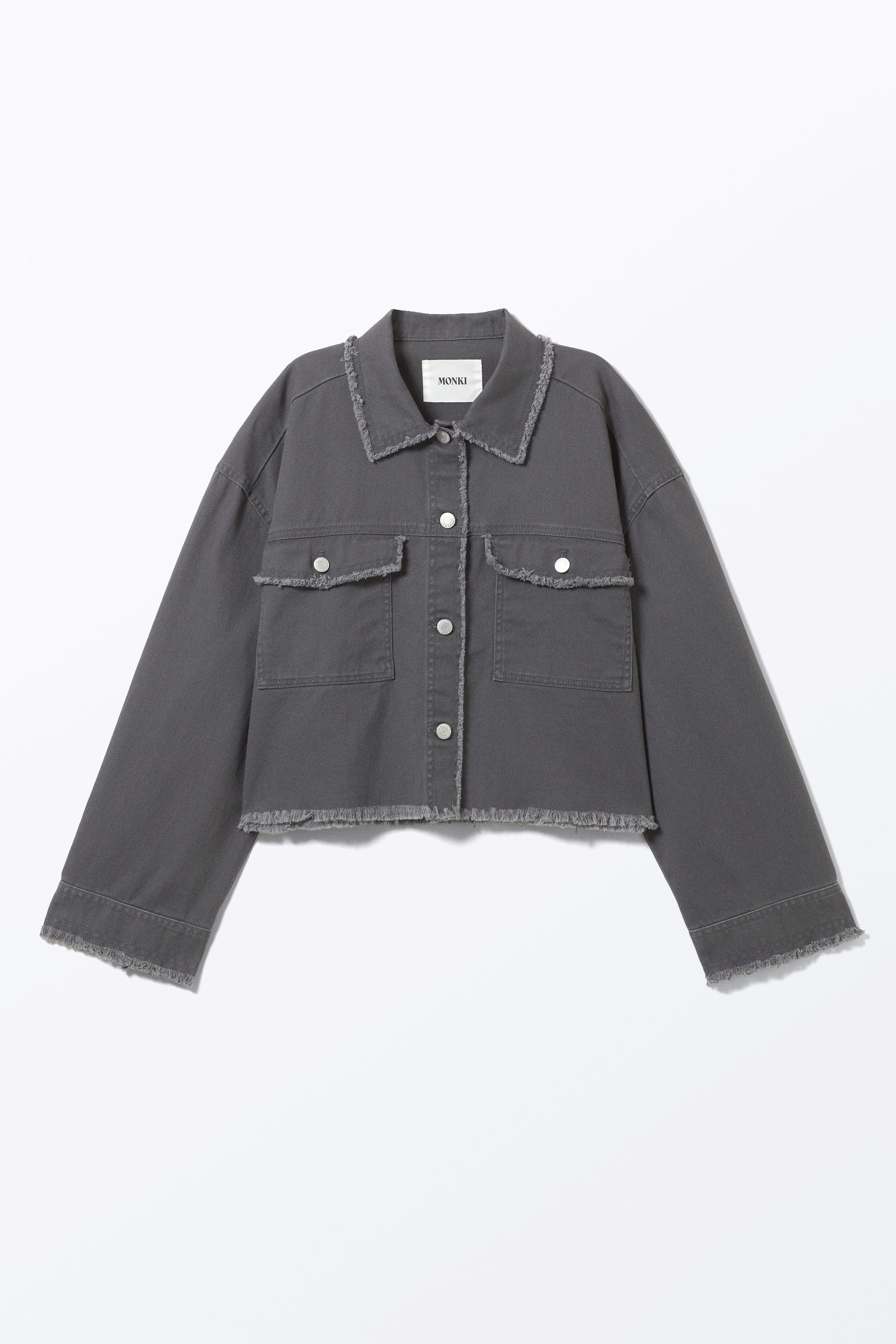 CROPPED BOXY TWILL JACKET - XNAUWBI