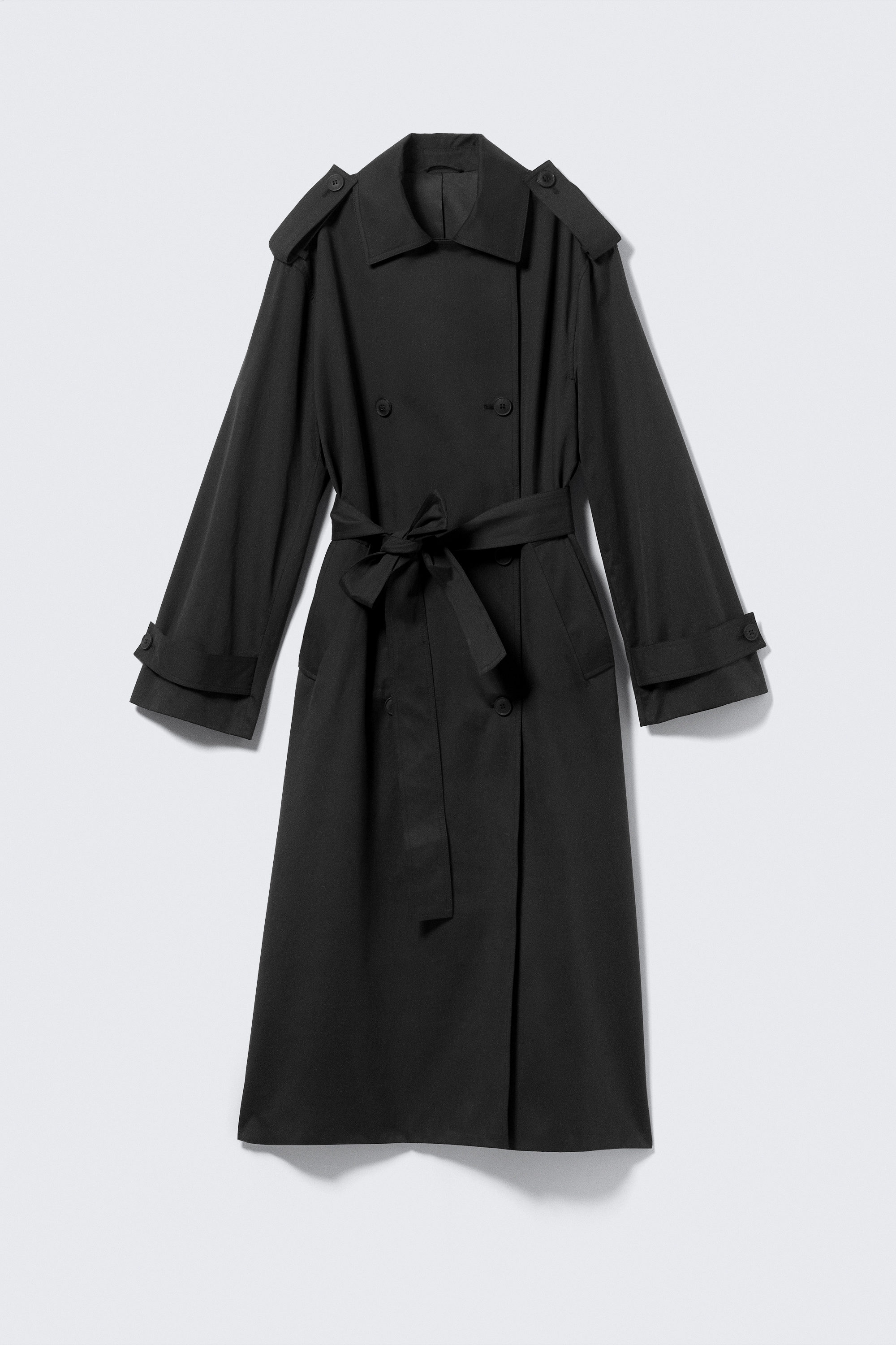 OVERSIZED DOUBLE-BREASTED CANVAS TRENCH COAT - XNAUWBI