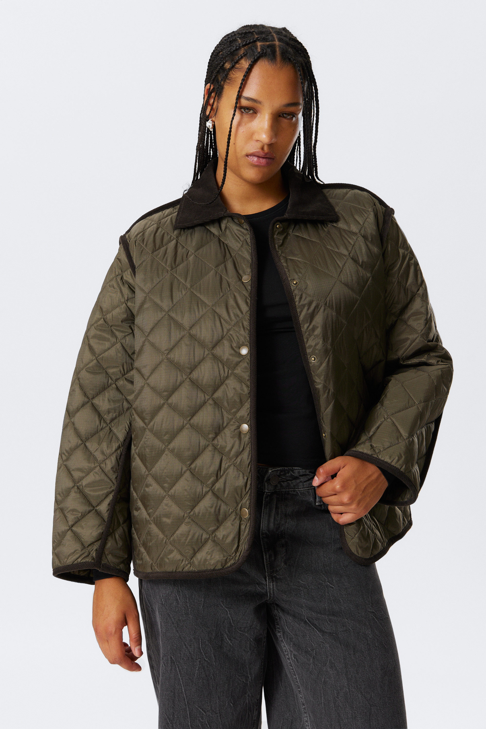 OVERSIZED QUILTED LINER JACKET - XNAUWBI